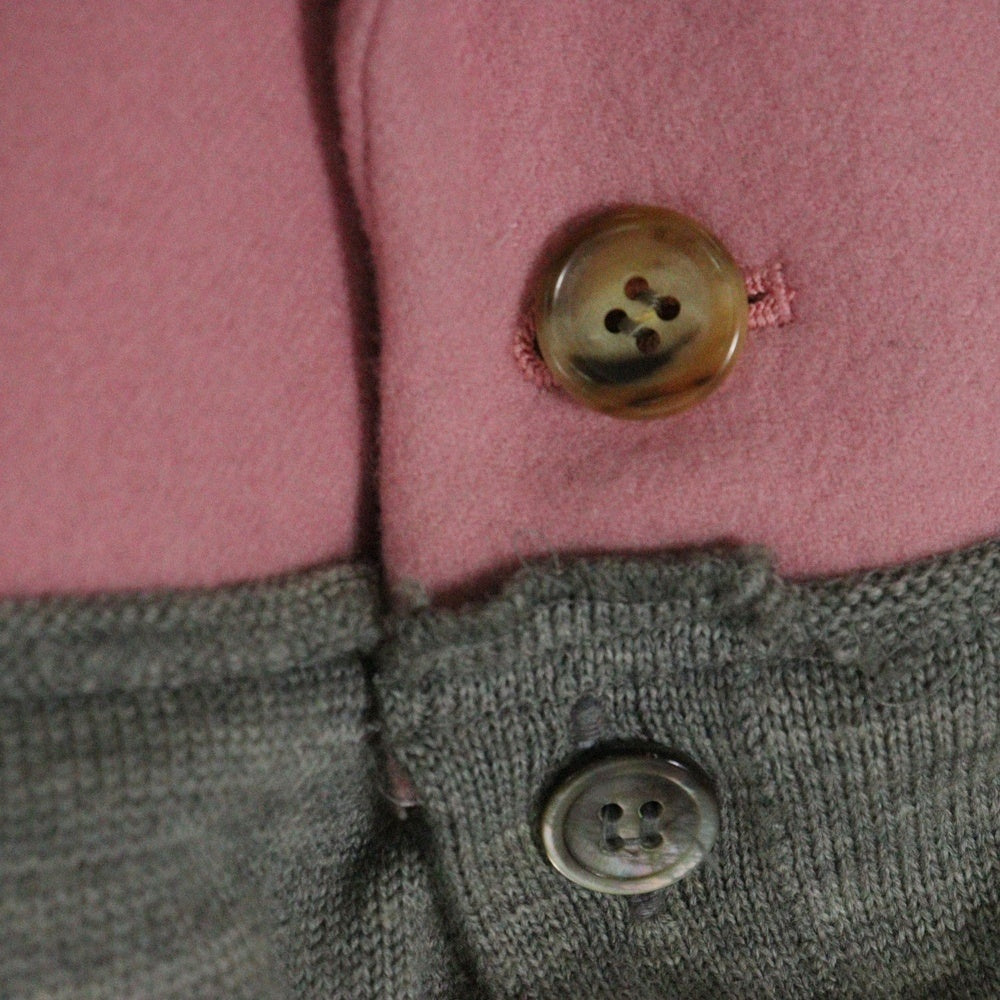 COMME des GARCONS(コムデギャルソン) 94AW 切り替えニット ウールジャケット ピンク/グレー レディース GJ-04049S AD1993