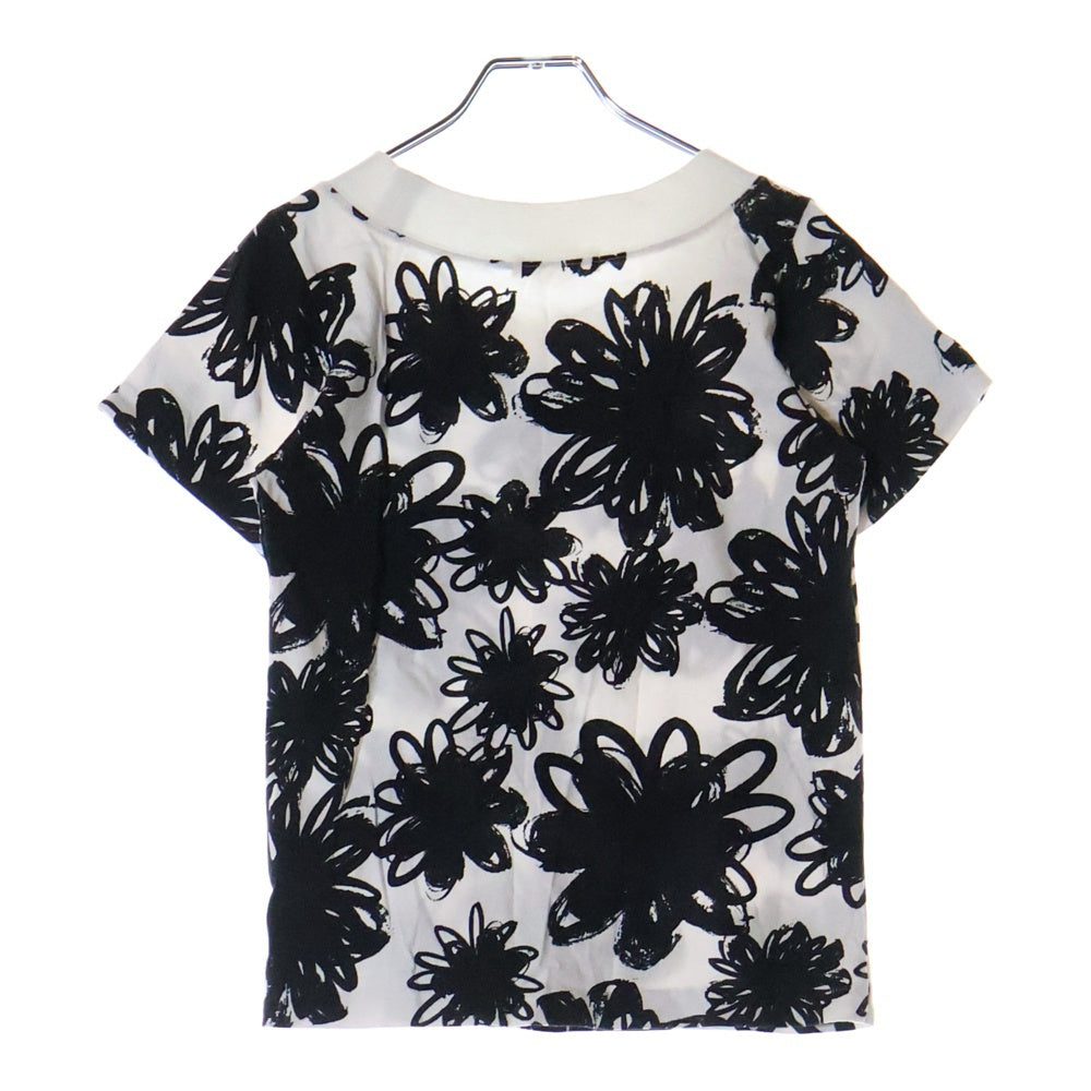 COMME des GARCONS(コムデギャルソン) 12SS フラワー総柄 半袖Tシャツ ホワイト/ブラック レディース GI-T053 AD2011