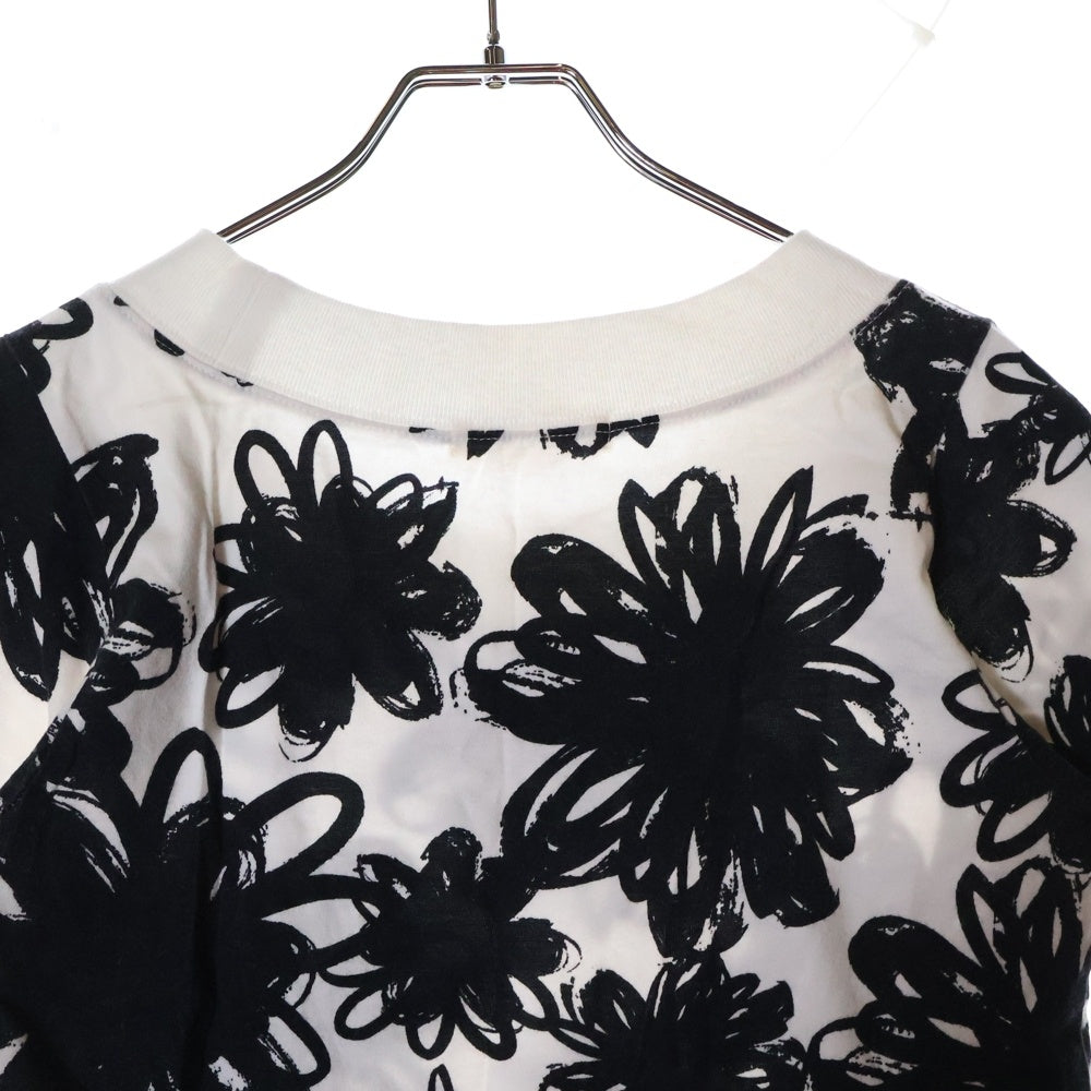 COMME des GARCONS(コムデギャルソン) 12SS フラワー総柄 半袖Tシャツ ホワイト/ブラック レディース GI-T053 AD2011