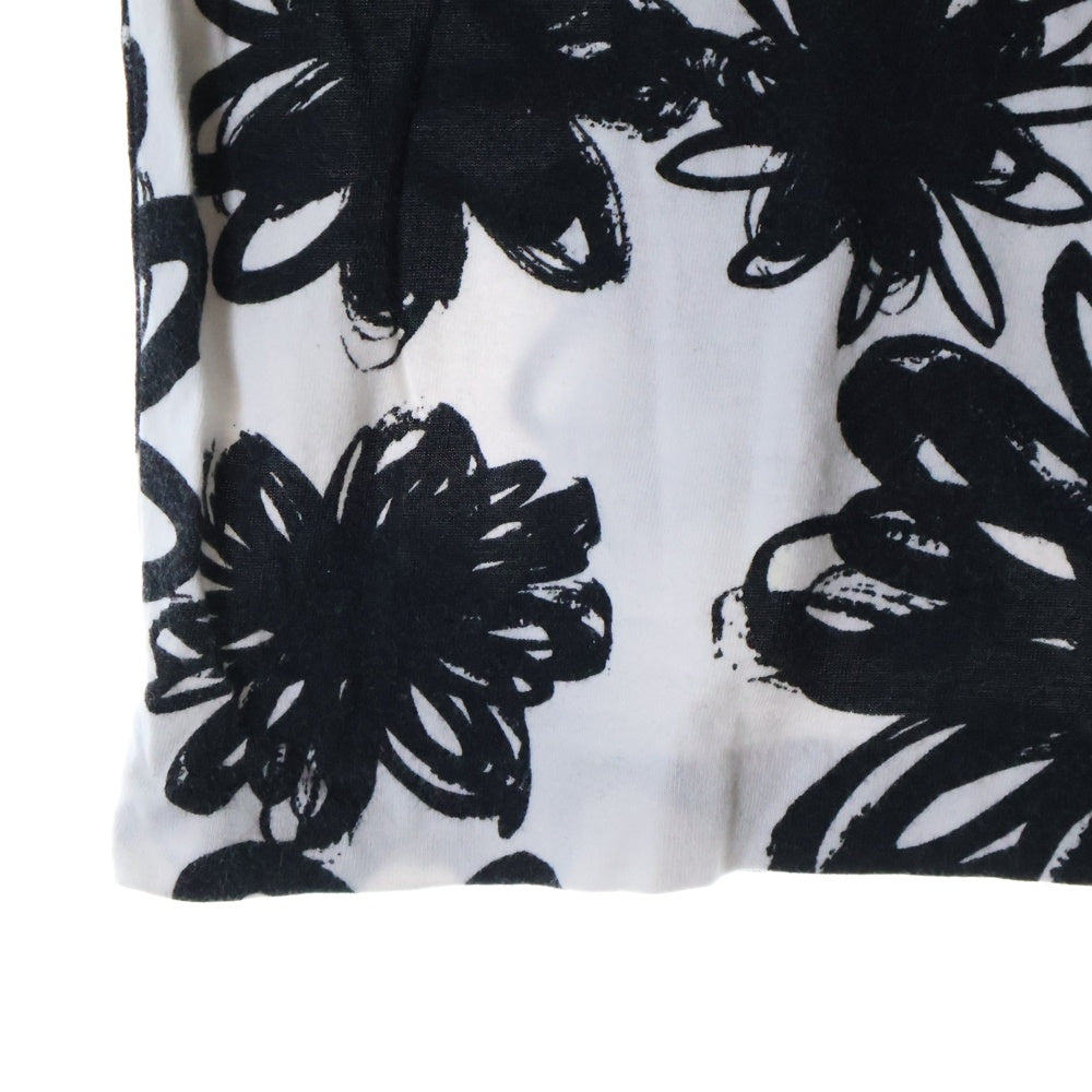 COMME des GARCONS(コムデギャルソン) 12SS フラワー総柄 半袖Tシャツ ホワイト/ブラック レディース GI-T053 AD2011