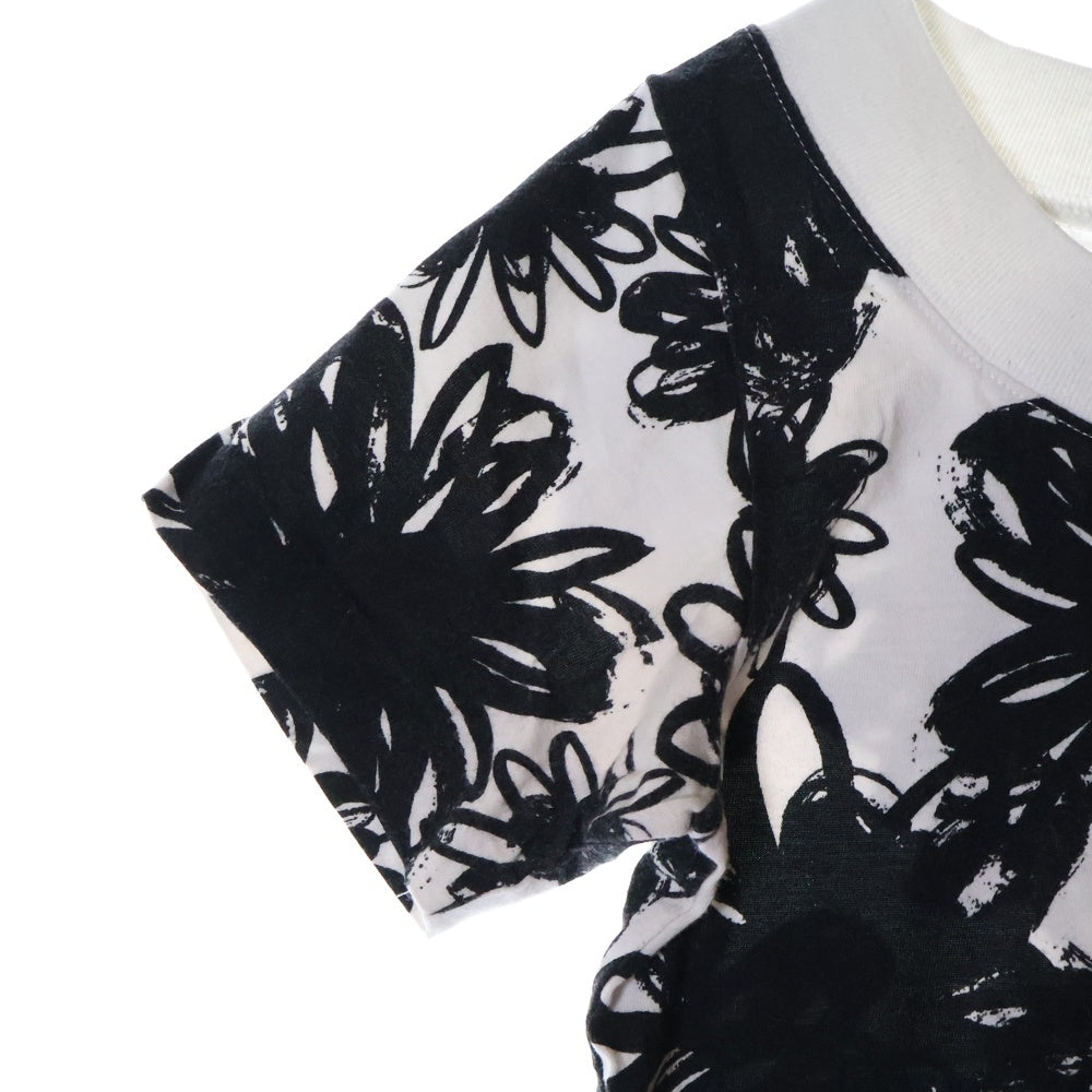 COMME des GARCONS(コムデギャルソン) 12SS フラワー総柄 半袖Tシャツ ホワイト/ブラック レディース GI-T053 AD2011