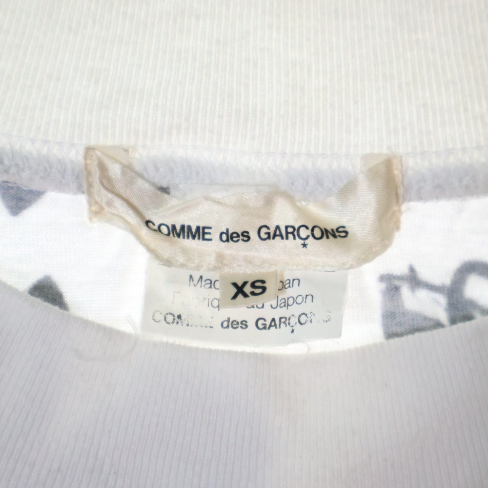 COMME des GARCONS(コムデギャルソン) 12SS フラワー総柄 半袖Tシャツ ホワイト/ブラック レディース GI-T053 AD2011