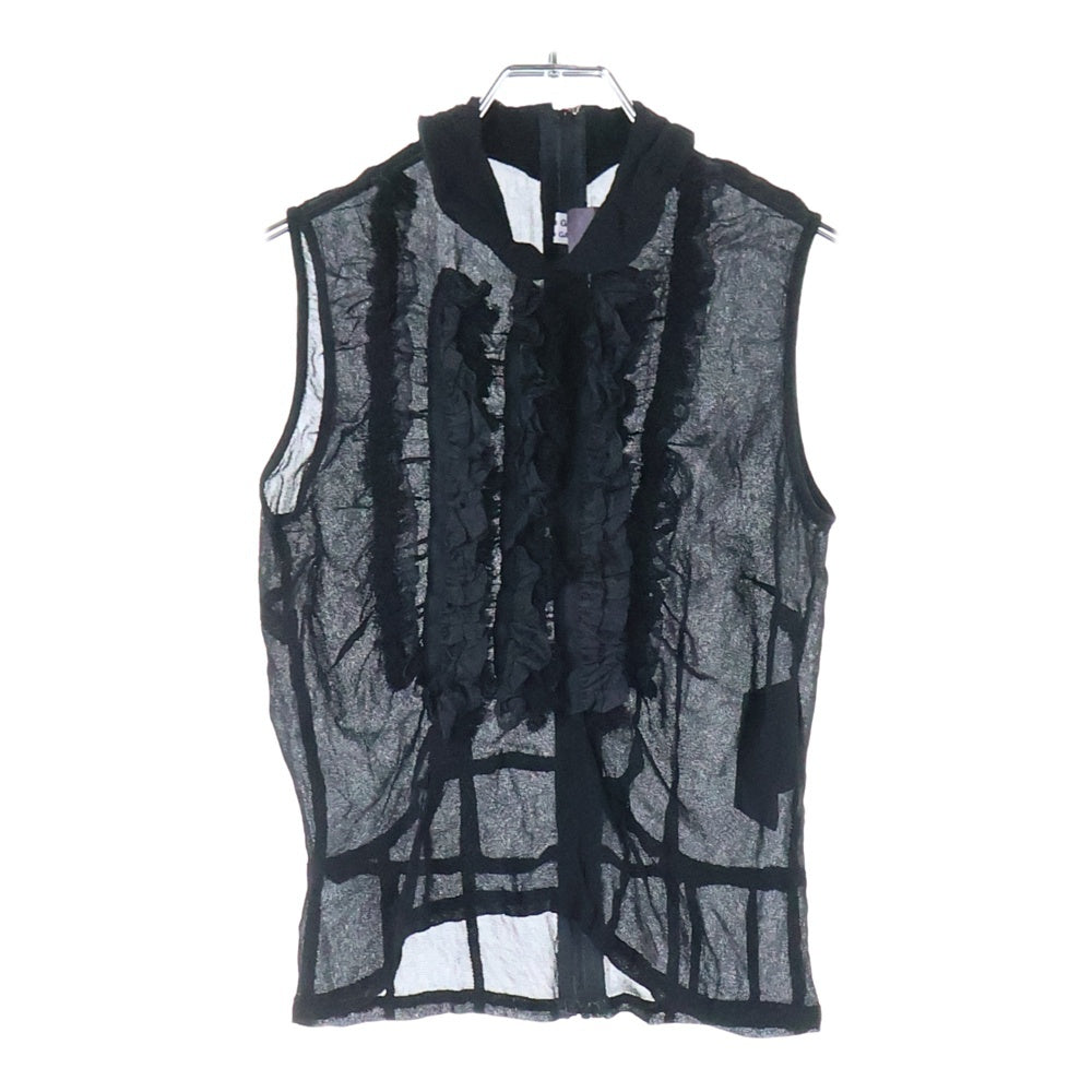 COMME des GARCONS COMME des GARCONS(コムデギャルソンコムデギャルソン) フリル ノースリーブ ブラウス ブラック レディース S8B005