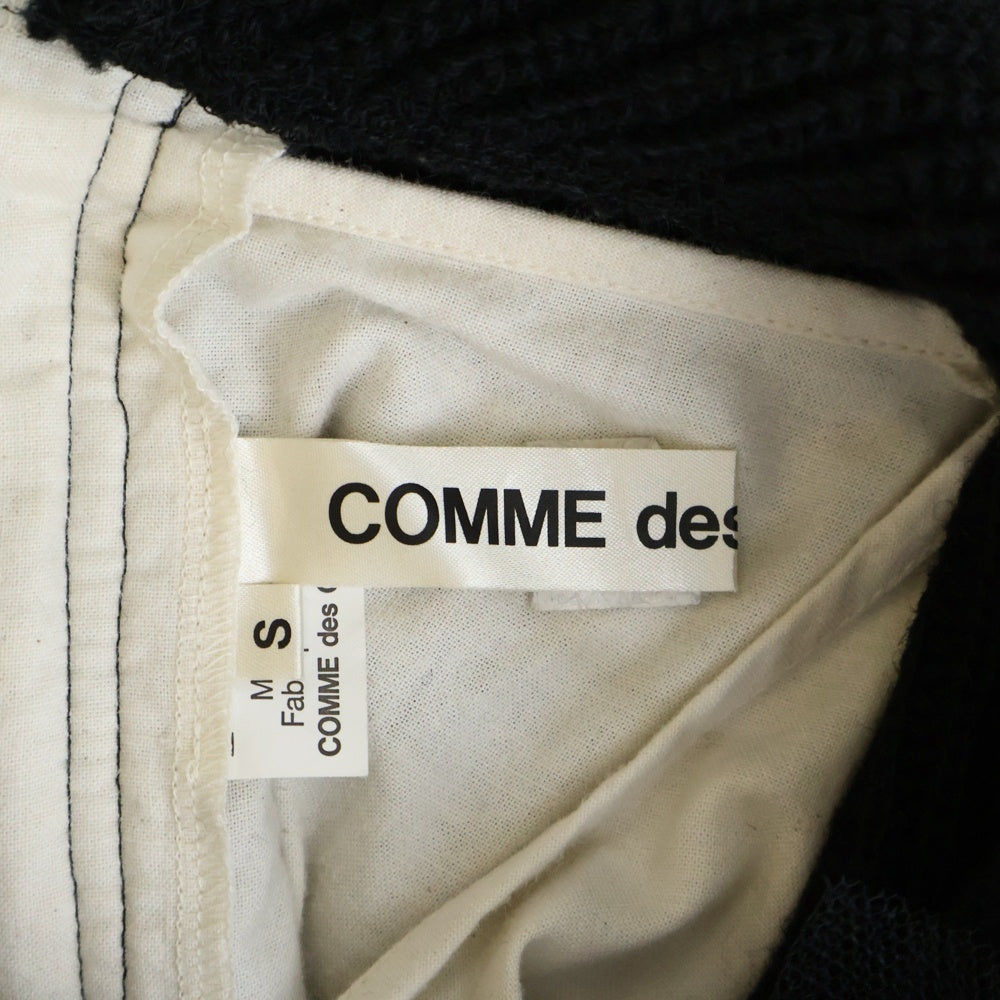COMME des GARCONS(コムデギャルソン) 15SS フリンジニット切り替え ウールワンピース ブラック レディース GN-O005 AD2014