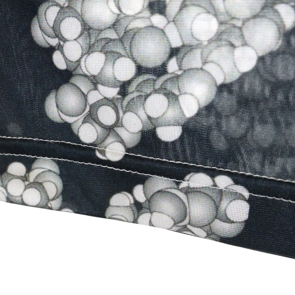 COMME des GARCONS(コムデギャルソン) 09SS 総柄プリント ポリエステル ノースリーブカットソー ブラック GC-T019 AD2008