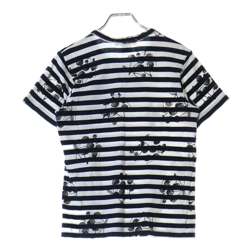 COMME des GARCONS COMME des GARCONS(コムデギャルソンコムデギャルソン) チェリー ボーダー 半袖Tシャツ ホワイト/ネイビー レディース S6B055