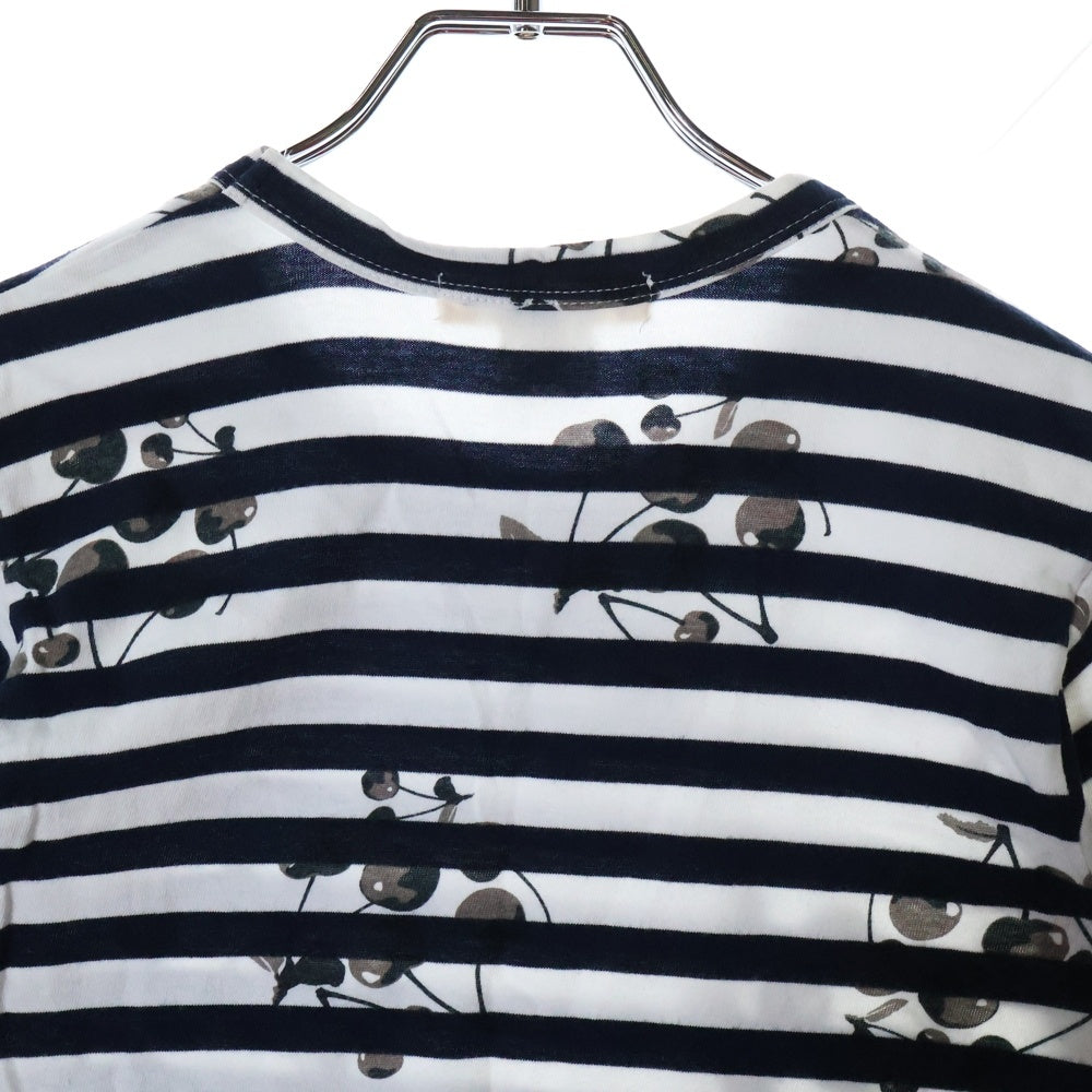 COMME des GARCONS COMME des GARCONS(コムデギャルソンコムデギャルソン) チェリー ボーダー 半袖Tシャツ ホワイト/ネイビー レディース S6B055