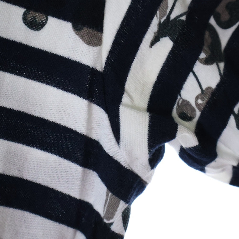 COMME des GARCONS COMME des GARCONS(コムデギャルソンコムデギャルソン) チェリー ボーダー 半袖Tシャツ ホワイト/ネイビー レディース S6B055