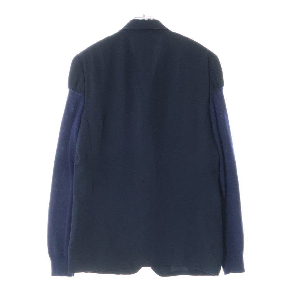 COMME des GARCONS(コムデギャルソン) 93AW 袖 ニット切り替え 3B ジャケット ネイビー GJ-04001S AD1993