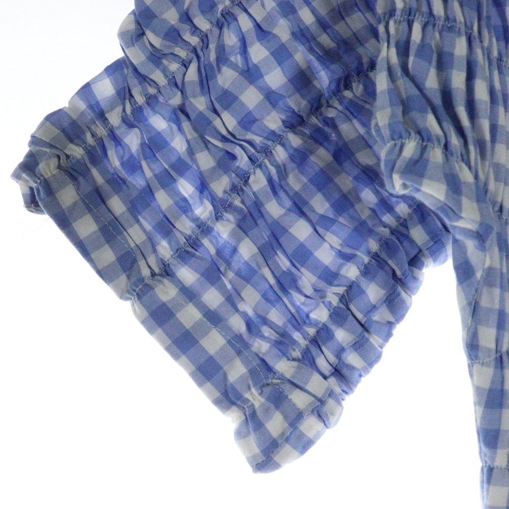 COMME des GARCONS(コムデギャルソン) 97SS ギンガムチェック オールゴム アシンメトリー ワンピース ブルー/ホワイト レディース GO-10046S AD1996