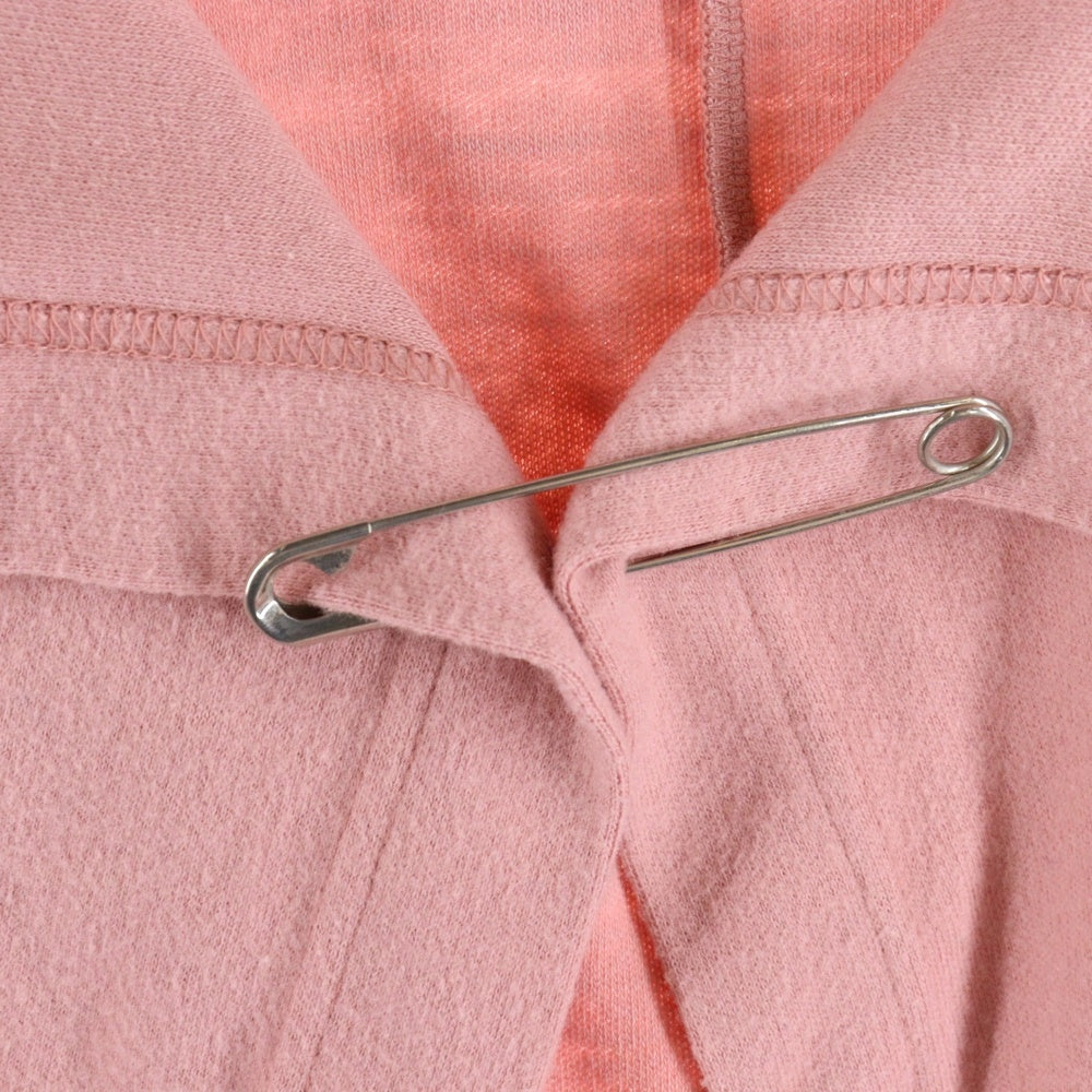 COMME des GARCONS(コムデギャルソン) 96AW コットンアクリル ノーボタン 半袖ジャケット ピンク レディース GT-040070 AD1996