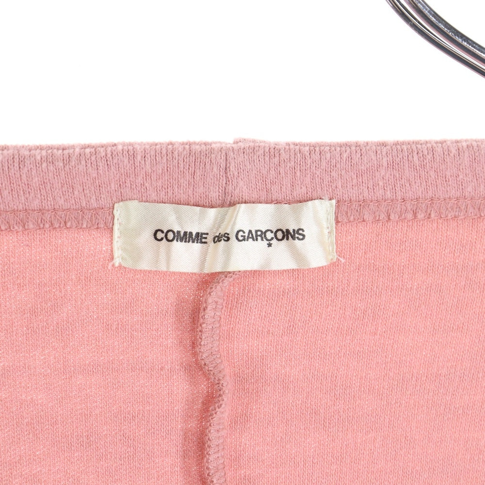 COMME des GARCONS(コムデギャルソン) 96AW コットンアクリル ノーボタン 半袖ジャケット ピンク レディース GT-040070 AD1996