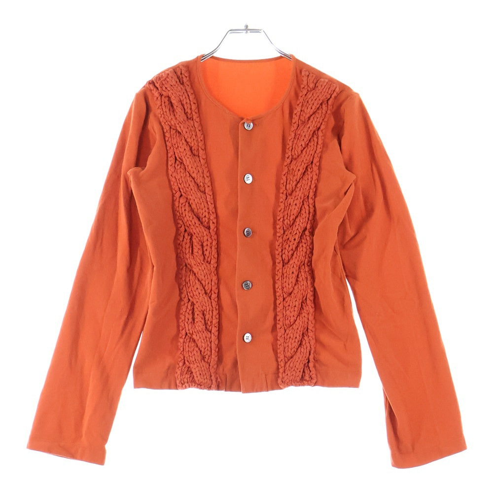 COMME des GARCONS(コムデギャルソン) 97SS 編みニットレース ノーカラージャケット オレンジ レディース GB-100430 AD1996
