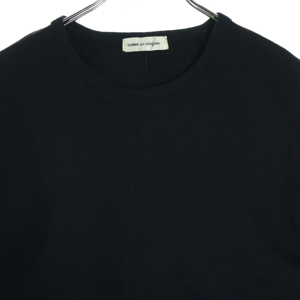 COMME des GARCONS(コムデギャルソン) 90AW 変形 クルーネック 半袖Tシャツ カットソー ブラック GT-050120 AD1990 レディース