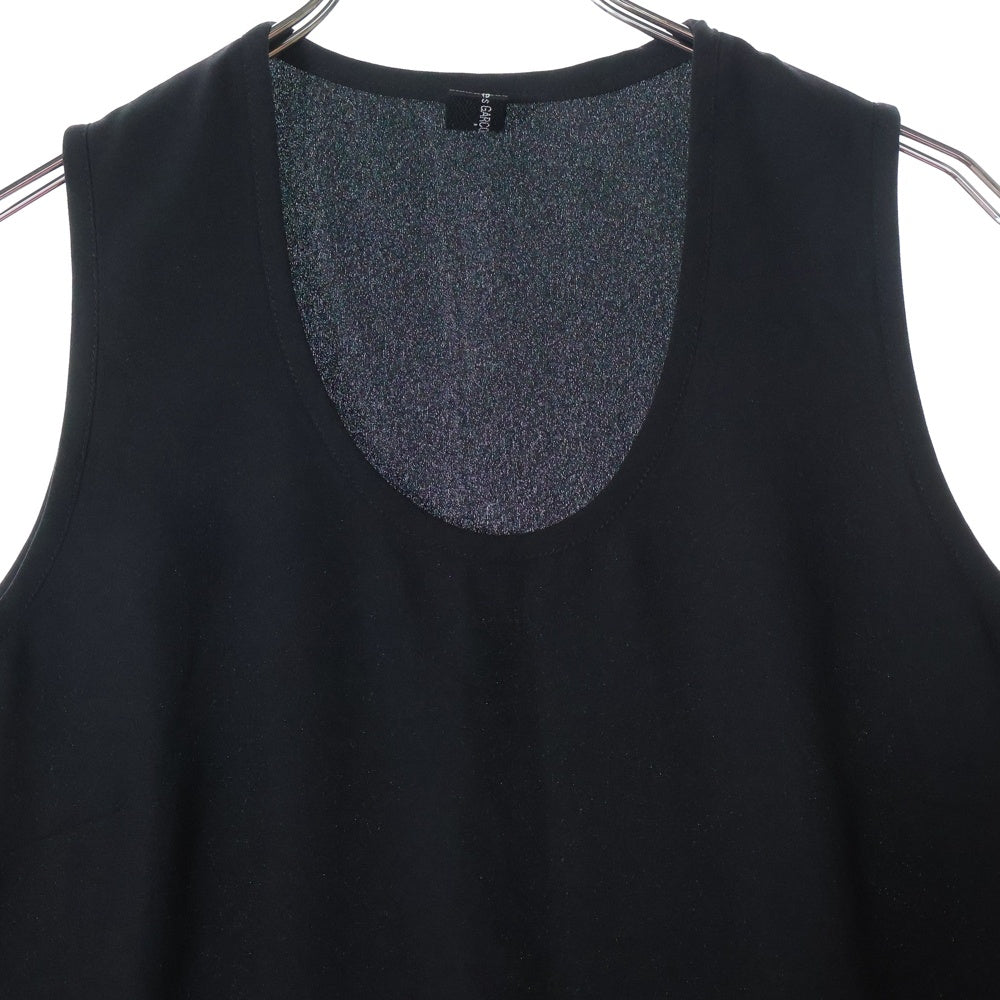COMME des GARCONS(コムデギャルソン) 91SS ナイロン生地 ノースリーブ クルーネック カットソー Tシャツ ブラック AB-05003S