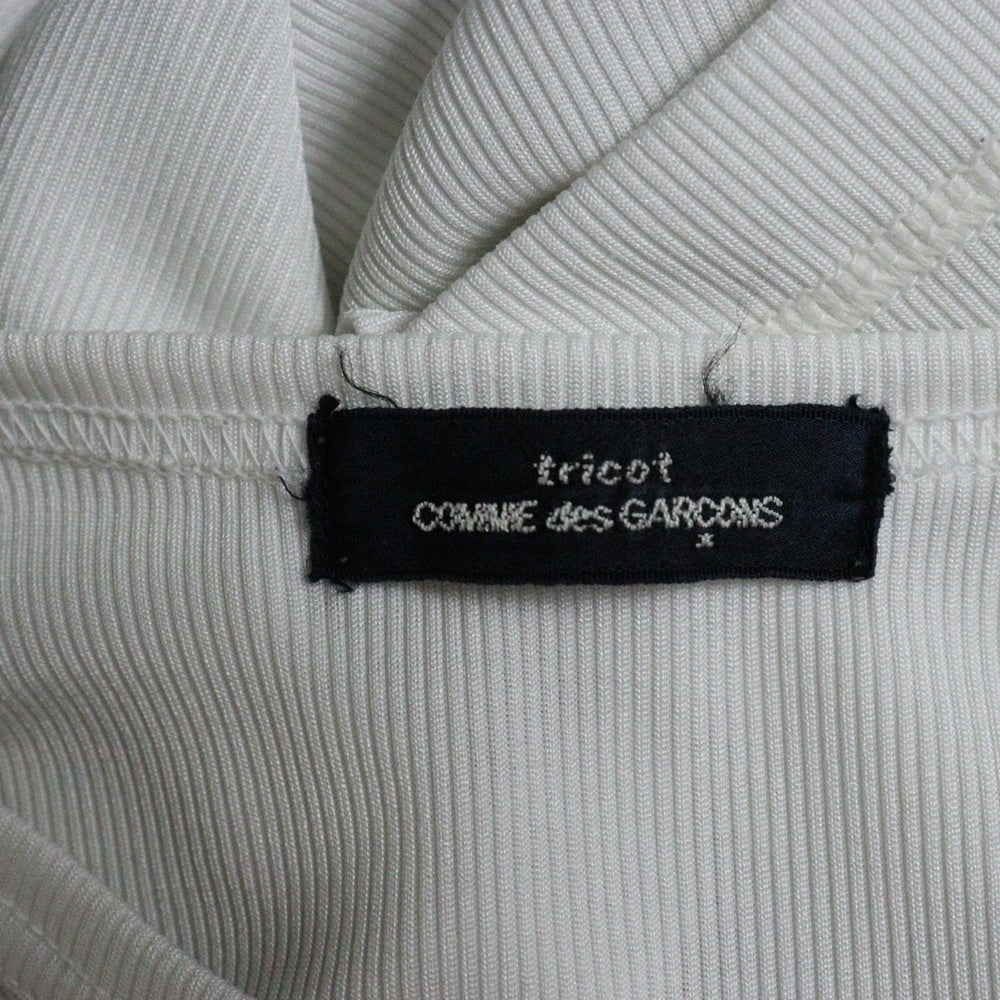 tricot COMME des GARCONS(トリコ コム デ ギャルソン) ストライプ 半袖Tシャツ ホワイト TT-110020