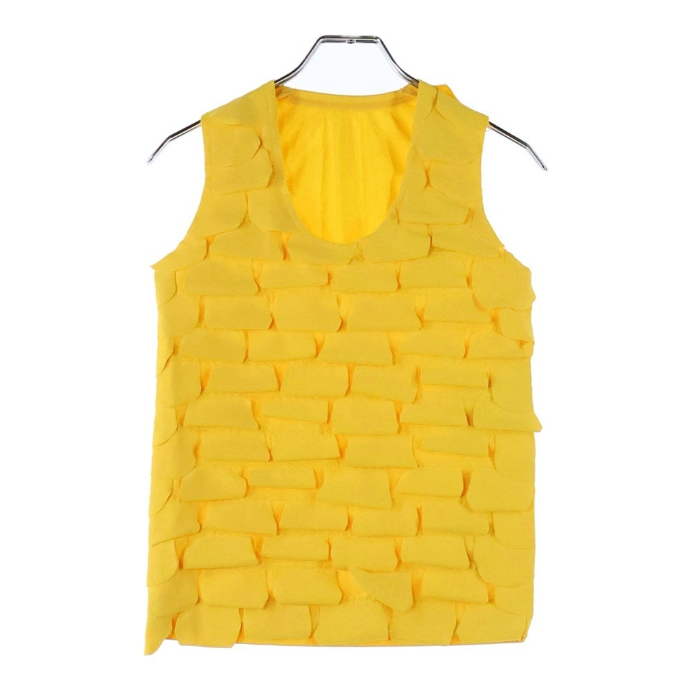COMME des GARCONS(コムデギャルソン) 08SS ノースリーブ デザイン ストレッチ カットソー イエロー レディース GA-B021 AD2007