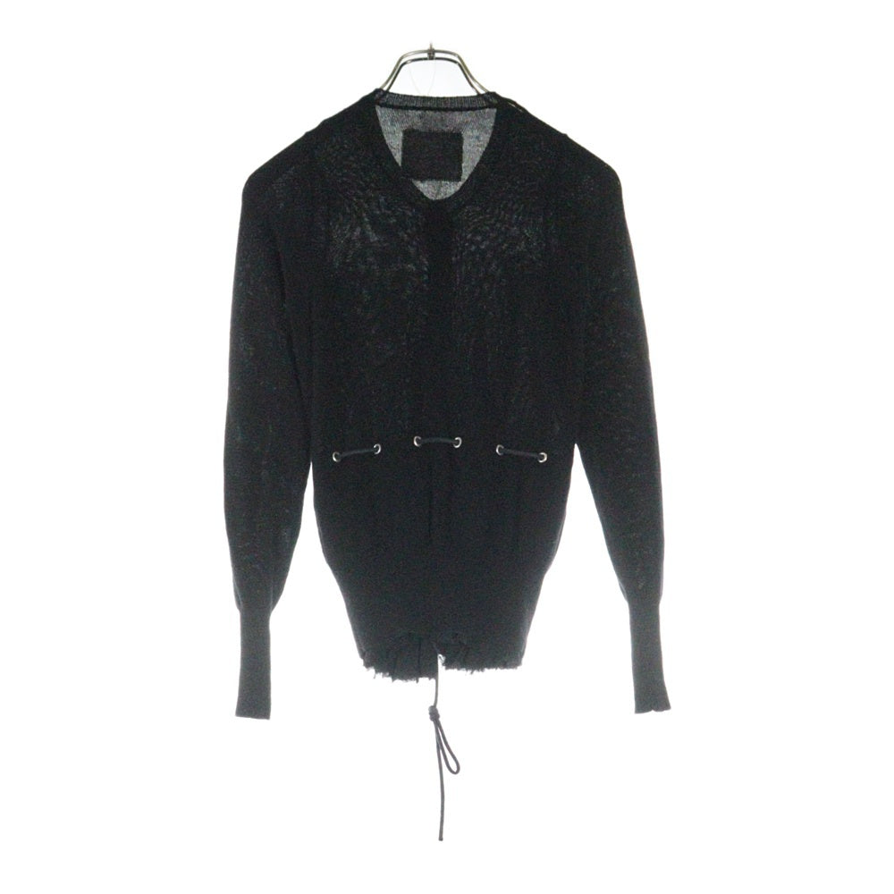 Sacai gem(サカイ ジェム) ドローコード ニットカーディガン レディース ブラック 08CDGW-03