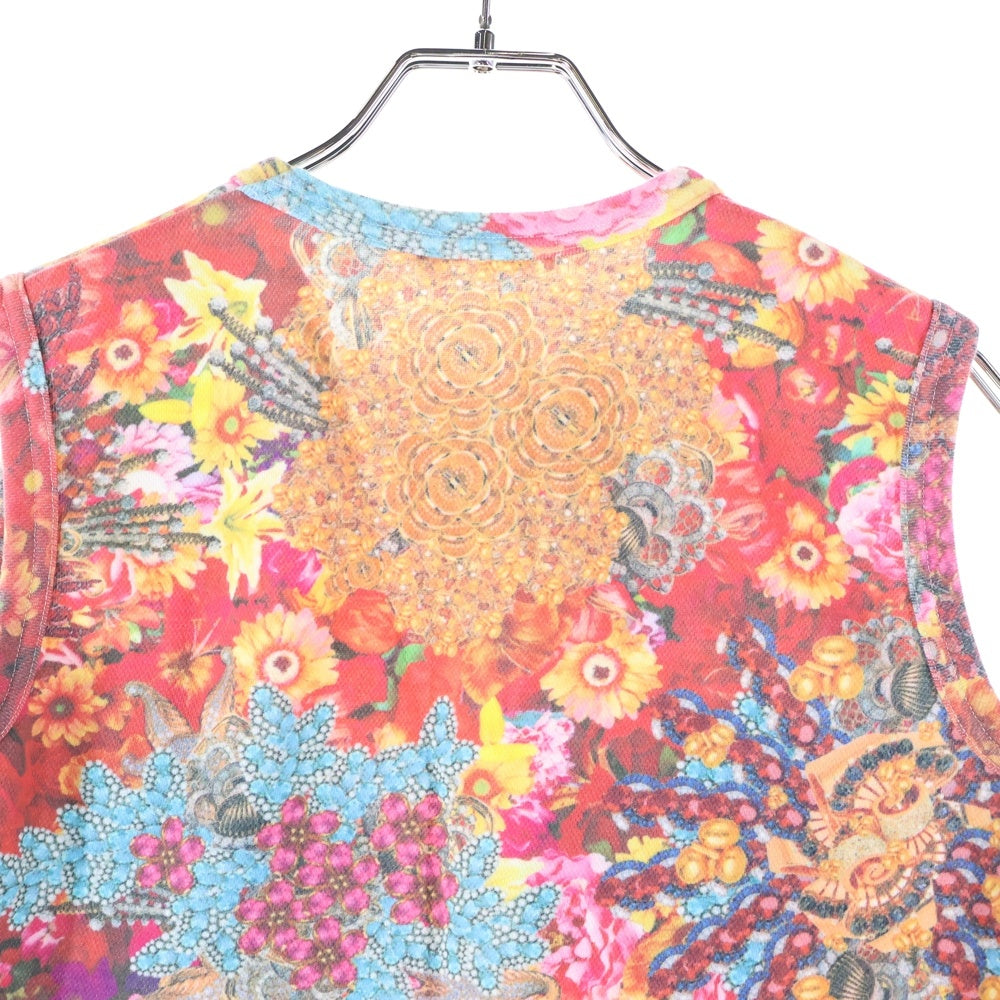 COMME des GARCONS(コムデギャルソン) 04SS 花柄 コットン ノースリーブカットソー マルチ レディース GM-T031 AD2003
