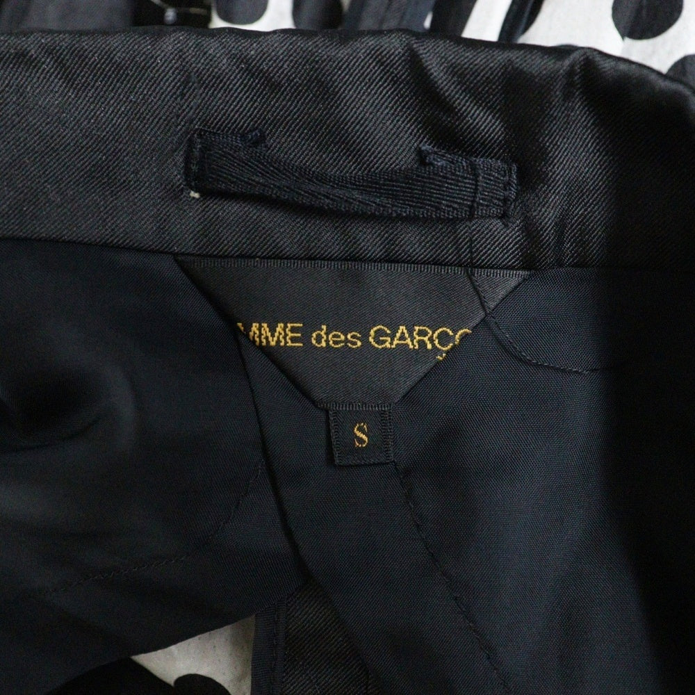 COMME des GARCONS(コムデギャルソン) 01SS カモフラ ドット 切り替え ノッチドラペル 2B シングルテーラードジャケット ブラック GJ-10043S AD2000 レディース