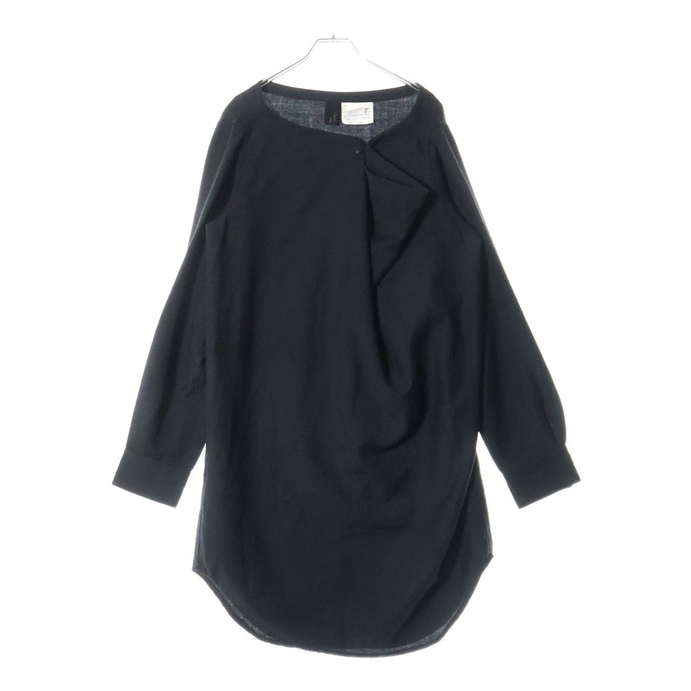 JUNYA WATANABE COMME des GARCONS(ジュンヤワタナベ コムデギャルソン) 94AW 変形ノーカラー 長袖カットソー Tシャツ ブラック JS-040090 AD1994