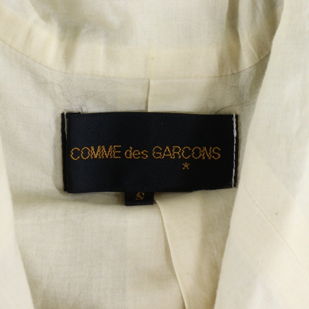 COMME des GARCONS(コムデギャルソン) 98SS カットオフ ドッキング ボタンレス ジャケット ネイビー/アイボリー JG-10019S AD1997 レディース