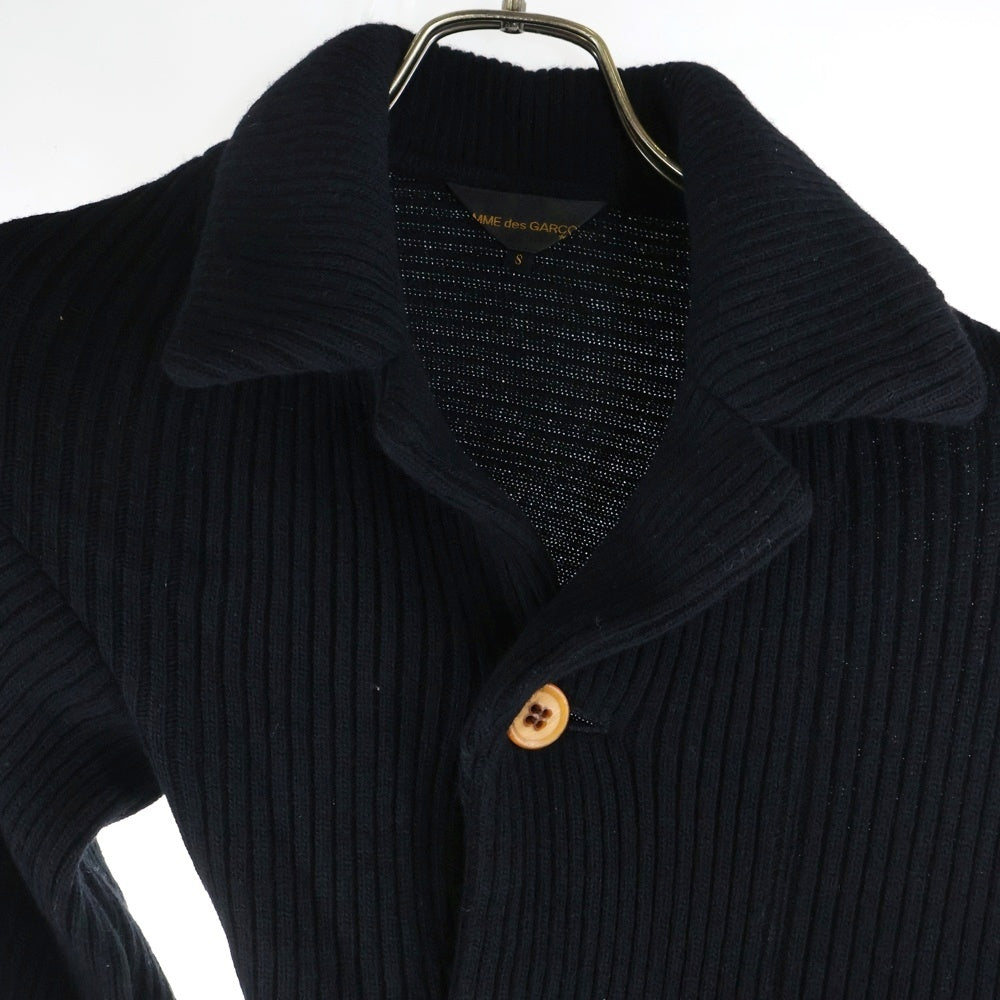 COMME des GARCONS COMME des GARCONS(コムデギャルソンコムデギャルソン) 02AW リブ編み スーパーロング ニットカーディガン ブラック レディース GG-C003 AD2002