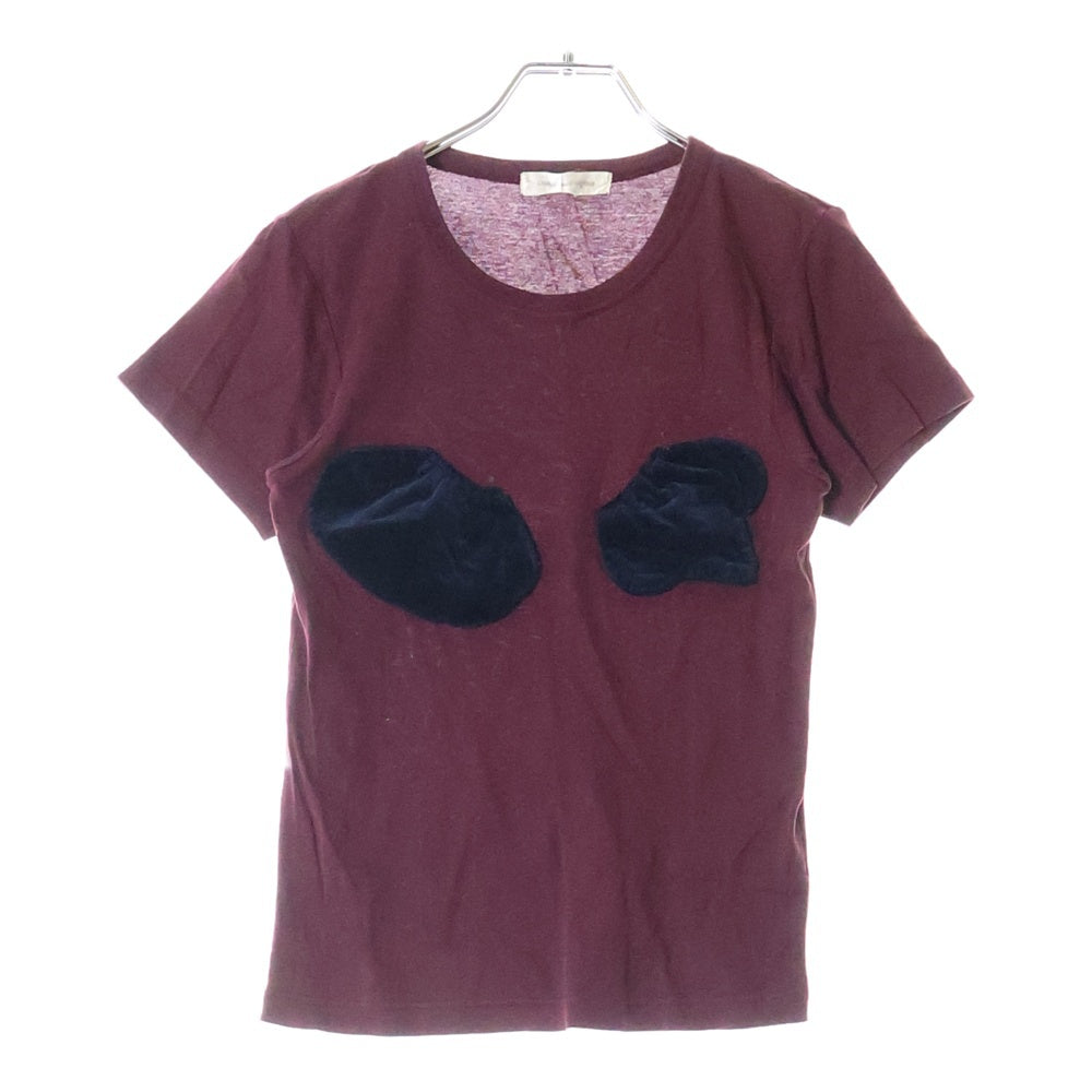 COMME des GARCONS(コムデギャルソン) 04SS フロントワッペン 半袖Tシャツ ボルドー レディース GM-T016 AD2003
