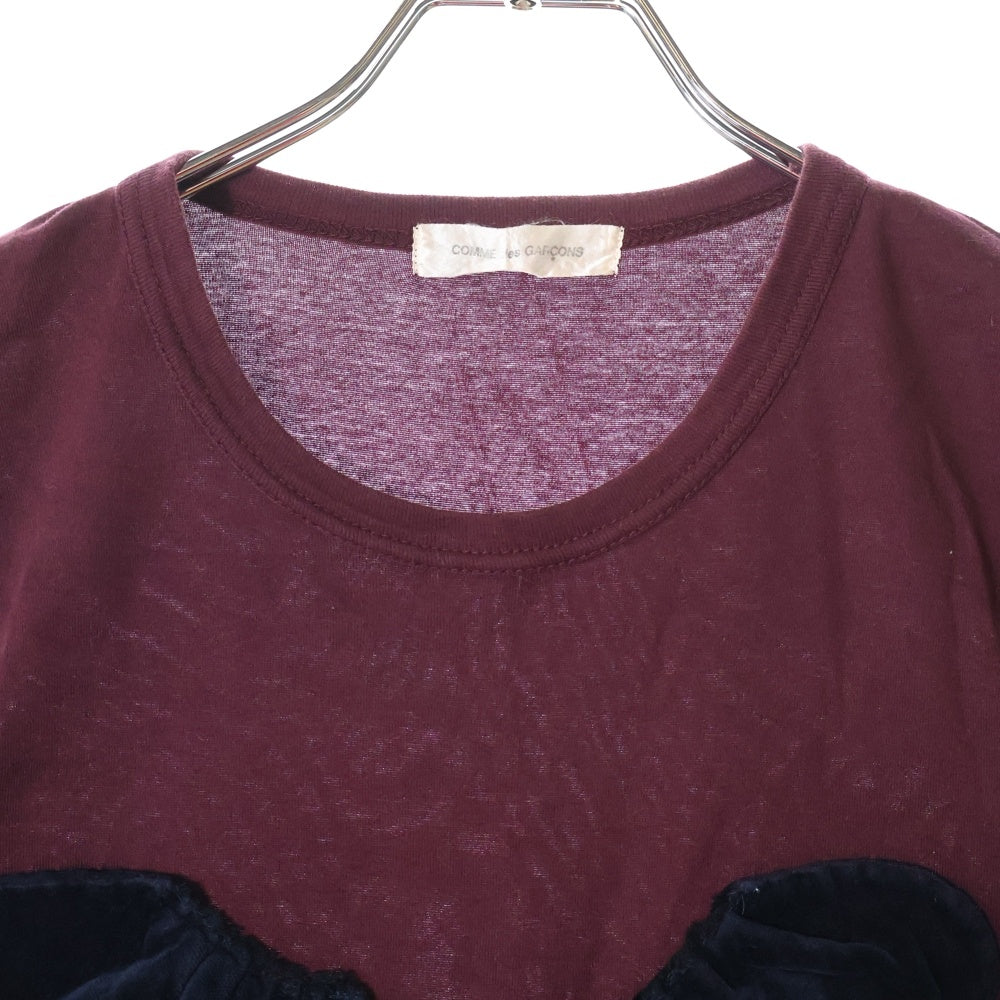 COMME des GARCONS(コムデギャルソン) 04SS フロントワッペン 半袖Tシャツ ボルドー レディース GM-T016 AD2003