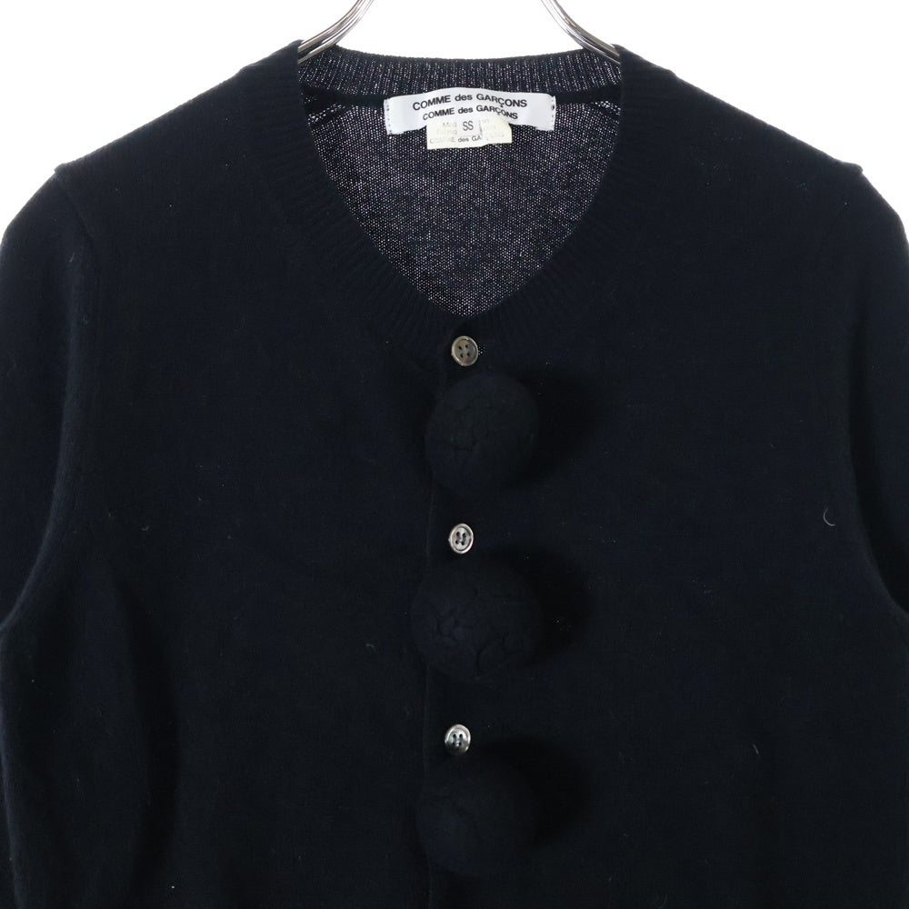COMME des GARCONS COMME des GARCONS(コムデギャルソンコムデギャルソン) 07AW フェルトボール 長袖ニットカーディガン ブラック レディース RT-N009 AD2007