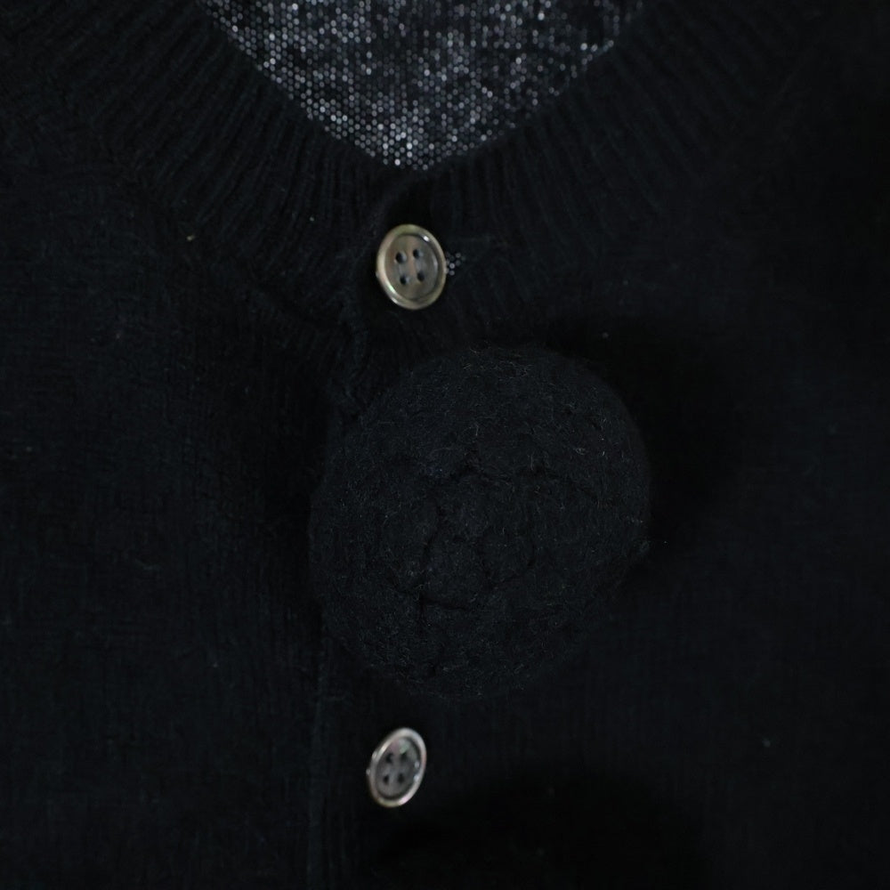 COMME des GARCONS COMME des GARCONS(コムデギャルソンコムデギャルソン) 07AW フェルトボール 長袖ニットカーディガン ブラック レディース RT-N009 AD2007