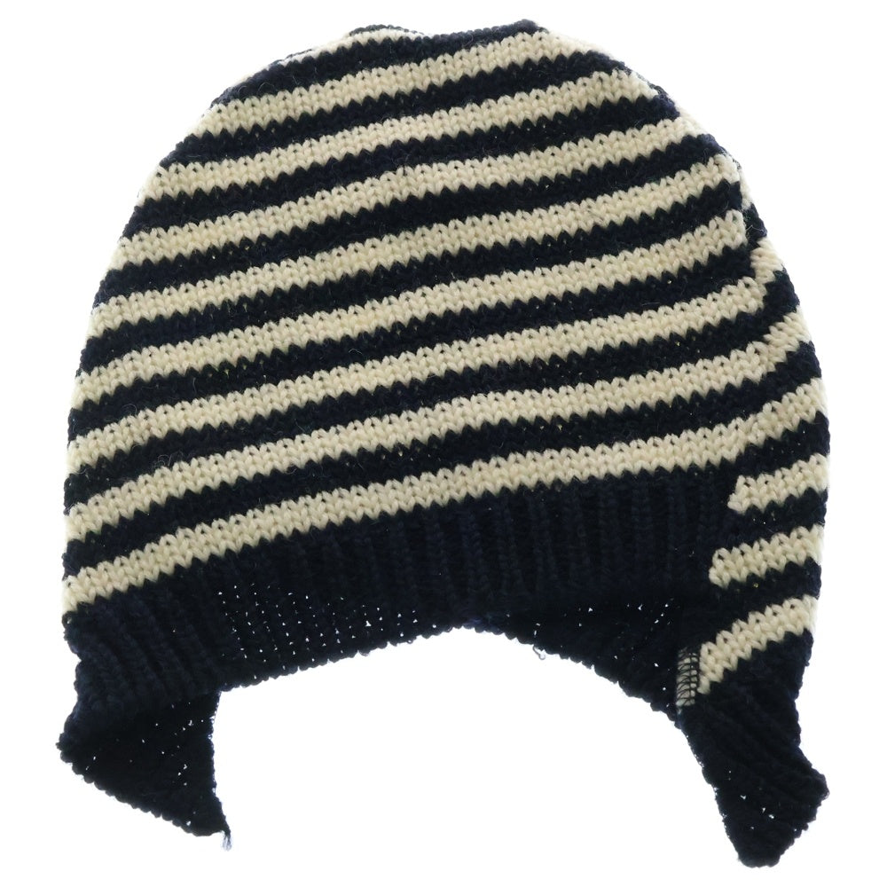 COMME des GARCONS COMME des GARCONS(コムデギャルソンコムデギャルソン) ウール ボーダー ニット帽 ネイビー/ホワイト W16K004