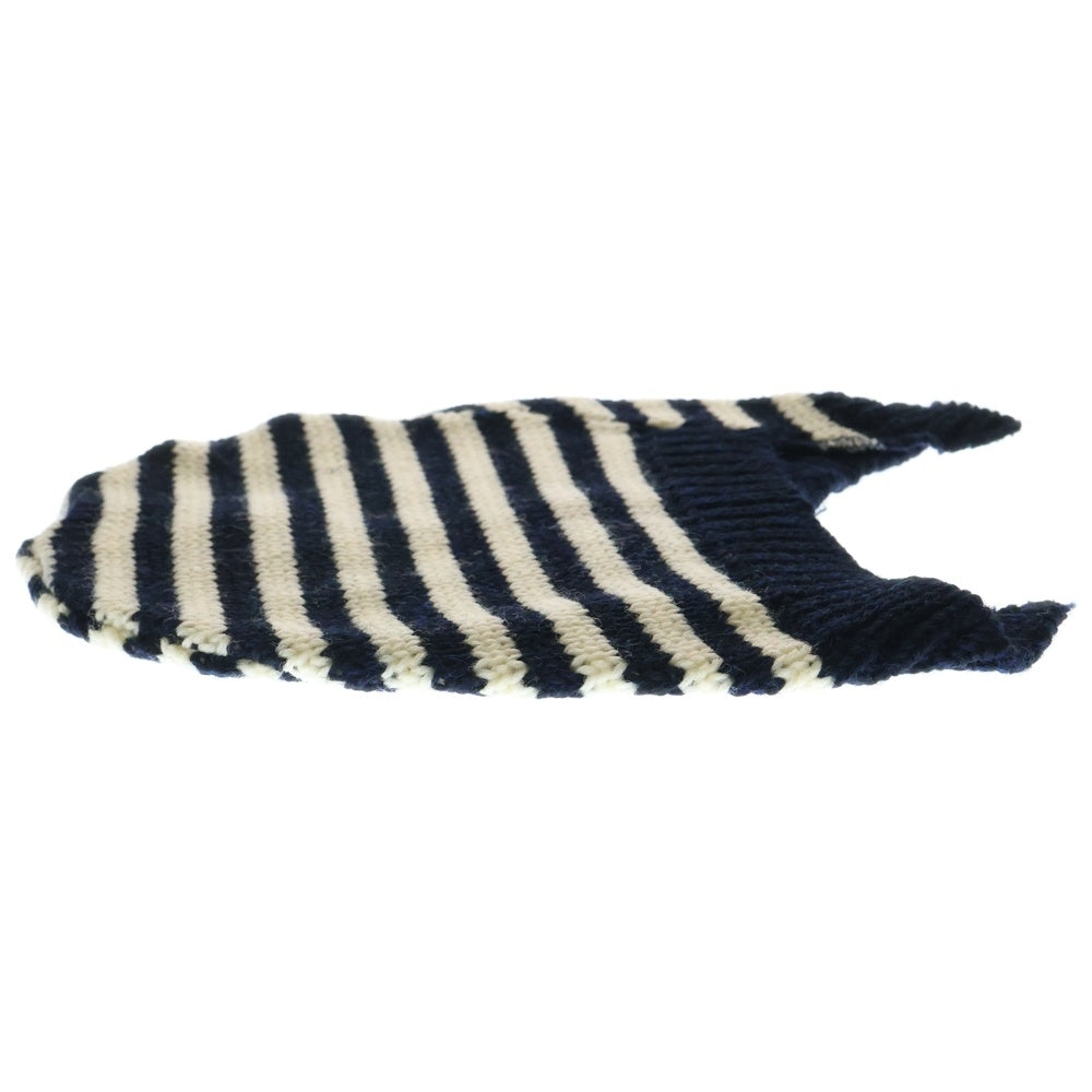 COMME des GARCONS COMME des GARCONS(コムデギャルソンコムデギャルソン) ウール ボーダー ニット帽 ネイビー/ホワイト W16K004