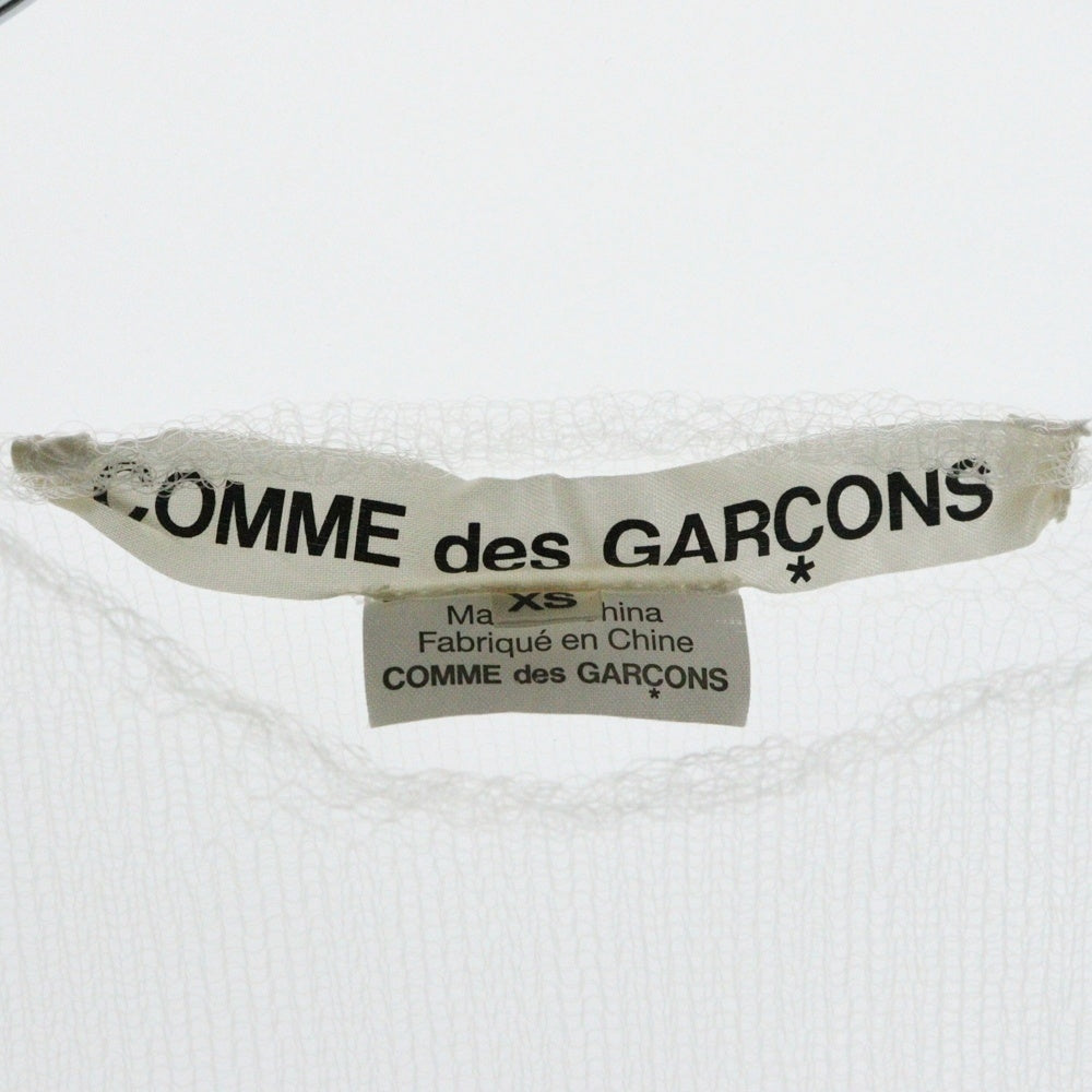 COMME des GARCONS(コムデギャルソン) 16SS フェイクファー付き ネット 半袖Tシャツ クリア レディース GQ-N003 AD2015