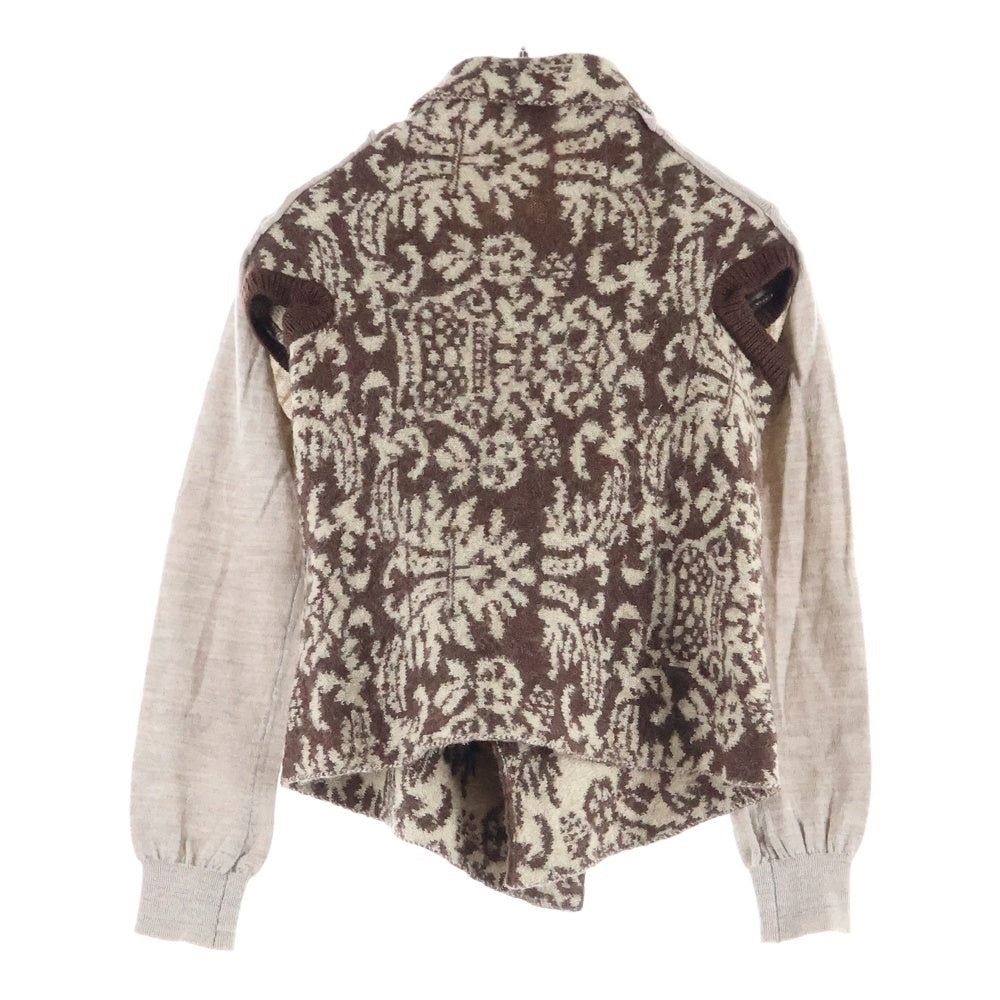COMME des GARCONS(コムデギャルソン) 09AW ドッキングニットカーディガン ブラウン レディース GD-N014 AD2009