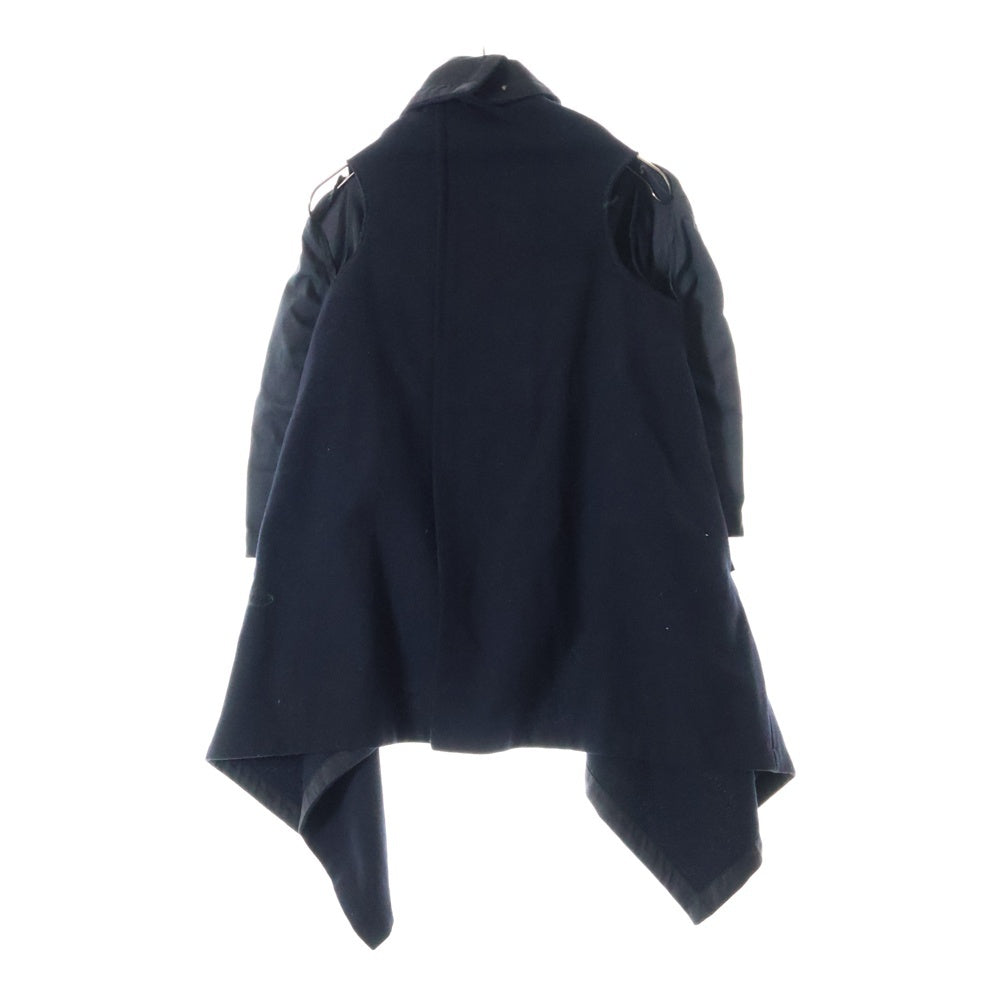 COMME des GARCONS COMME des GARCONS(コムデギャルソンコムデギャルソン) 09AW ドッキングデザイン ボタンレス ウールジャケット ブラック レディース GD-J018 AD2009