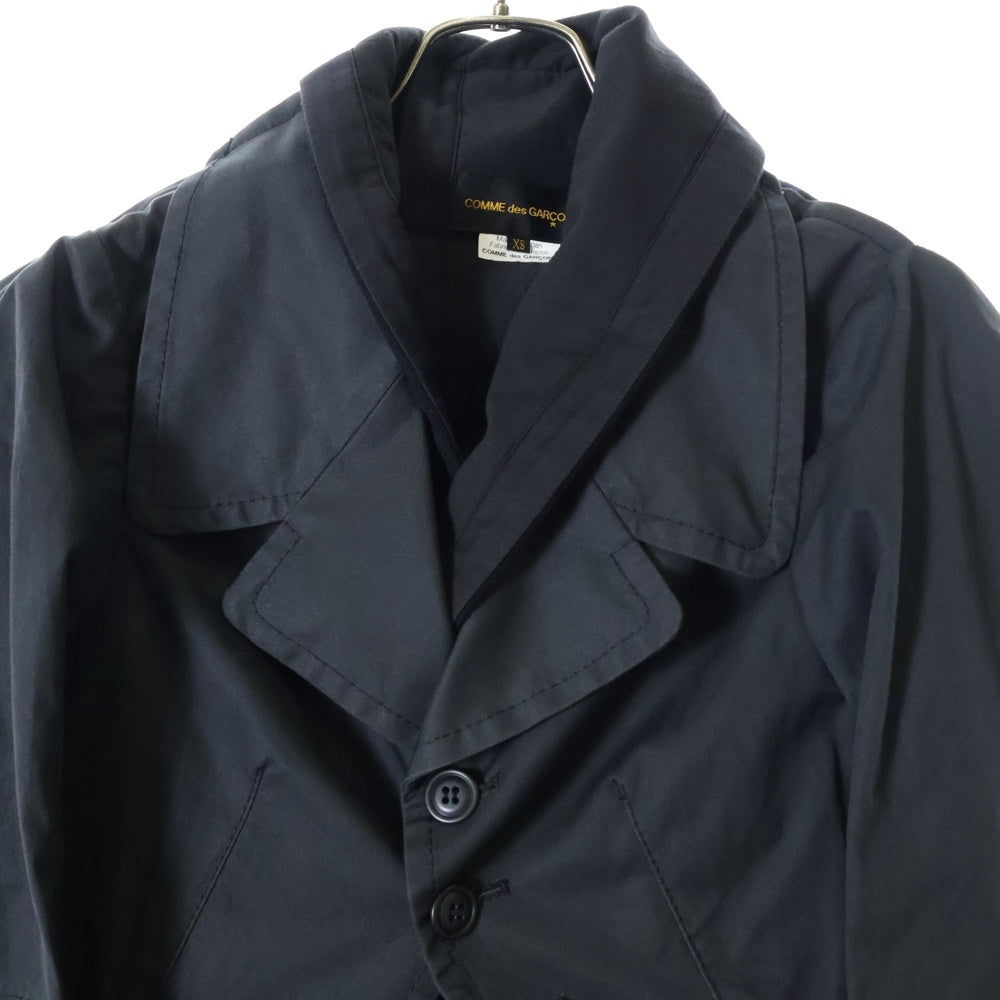 COMME des GARCONS COMME des GARCONS(コムデギャルソンコムデギャルソン) 09AW ドッキングデザイン ボタンレス ウールジャケット ブラック レディース GD-J018 AD2009
