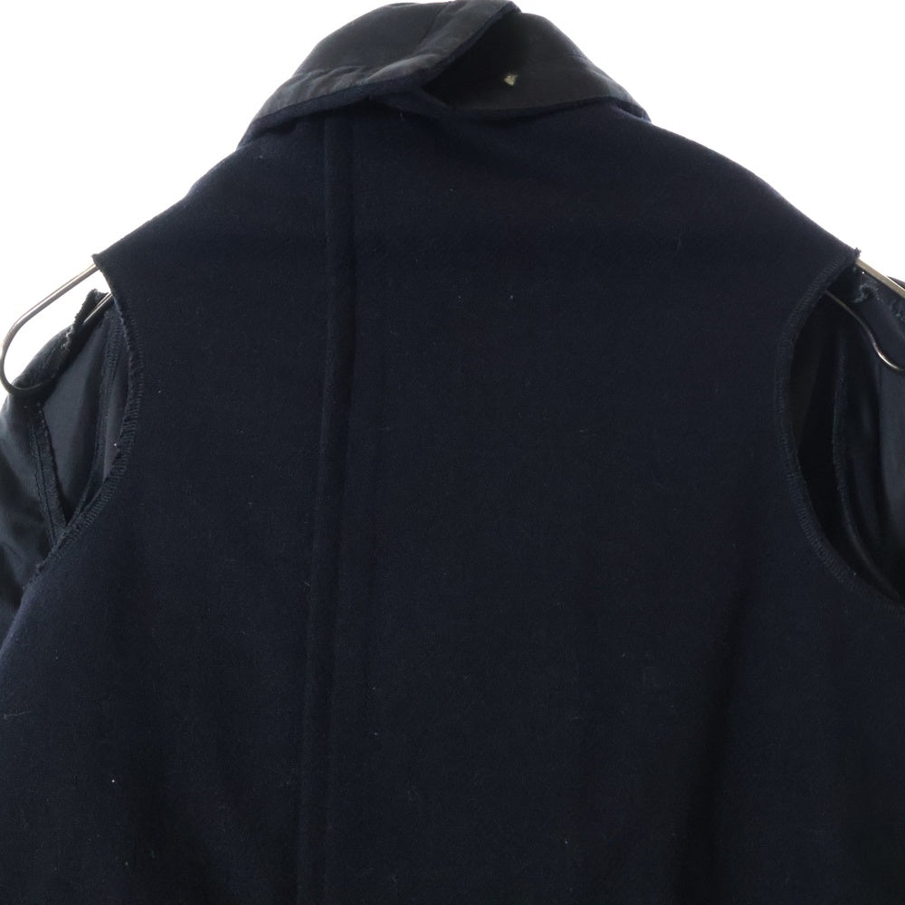 COMME des GARCONS COMME des GARCONS(コムデギャルソンコムデギャルソン) 09AW ドッキングデザイン ボタンレス ウールジャケット ブラック レディース GD-J018 AD2009