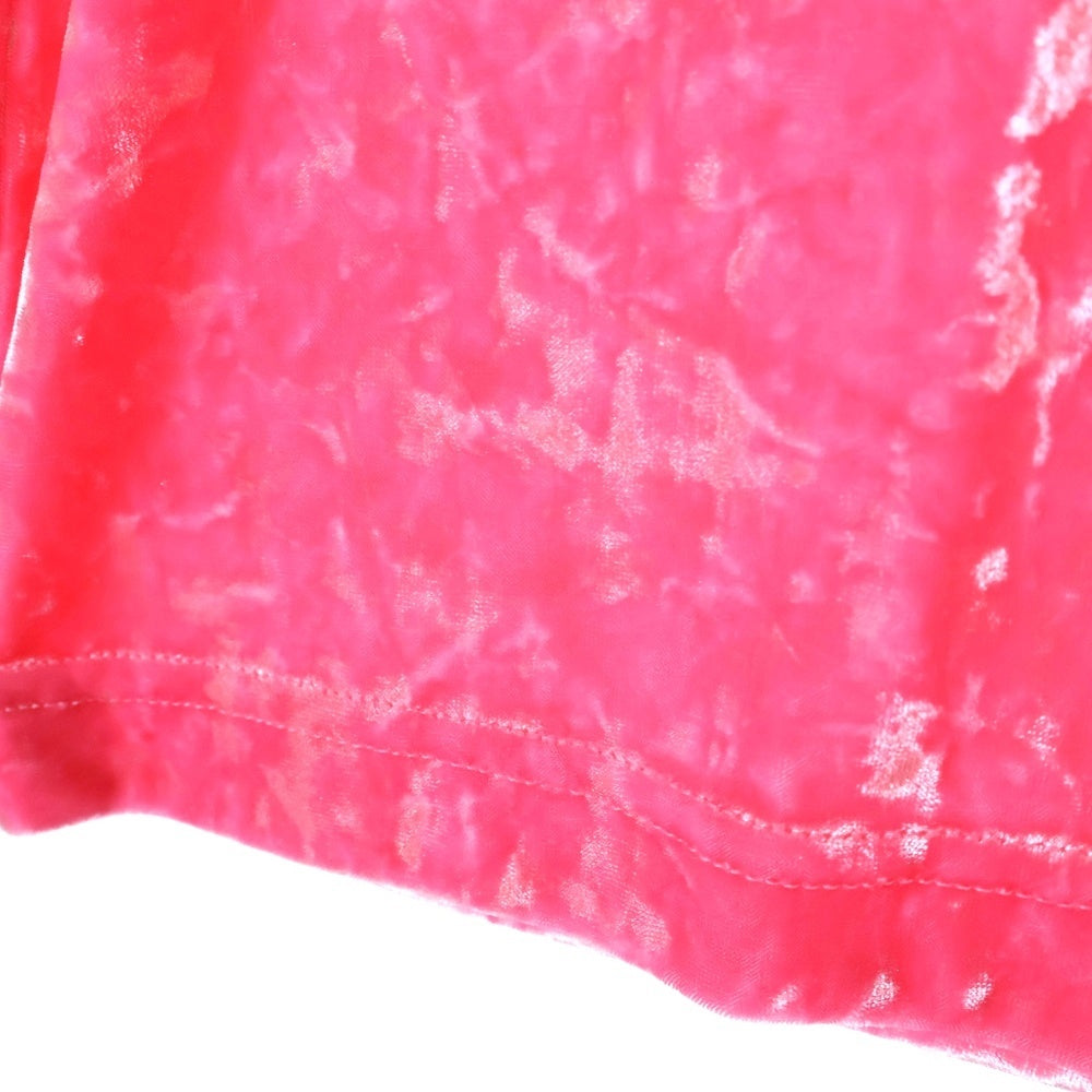 COMME des GARCONS COMME des GARCONS(コムデギャルソンコムデギャルソン) 08AW ベロア 半袖Tシャツ ピンク レディース GB-T038 AD2008