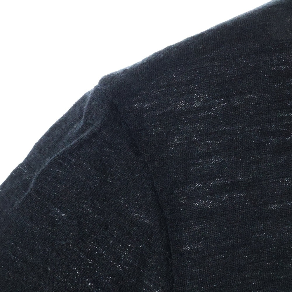 TAO COMME des GARCONS(タオコムデギャルソン) 06AW ウール 5分丈 クロップド 半袖Tシャツ カットソー ブラック 3R-T002 AD2006 レディース