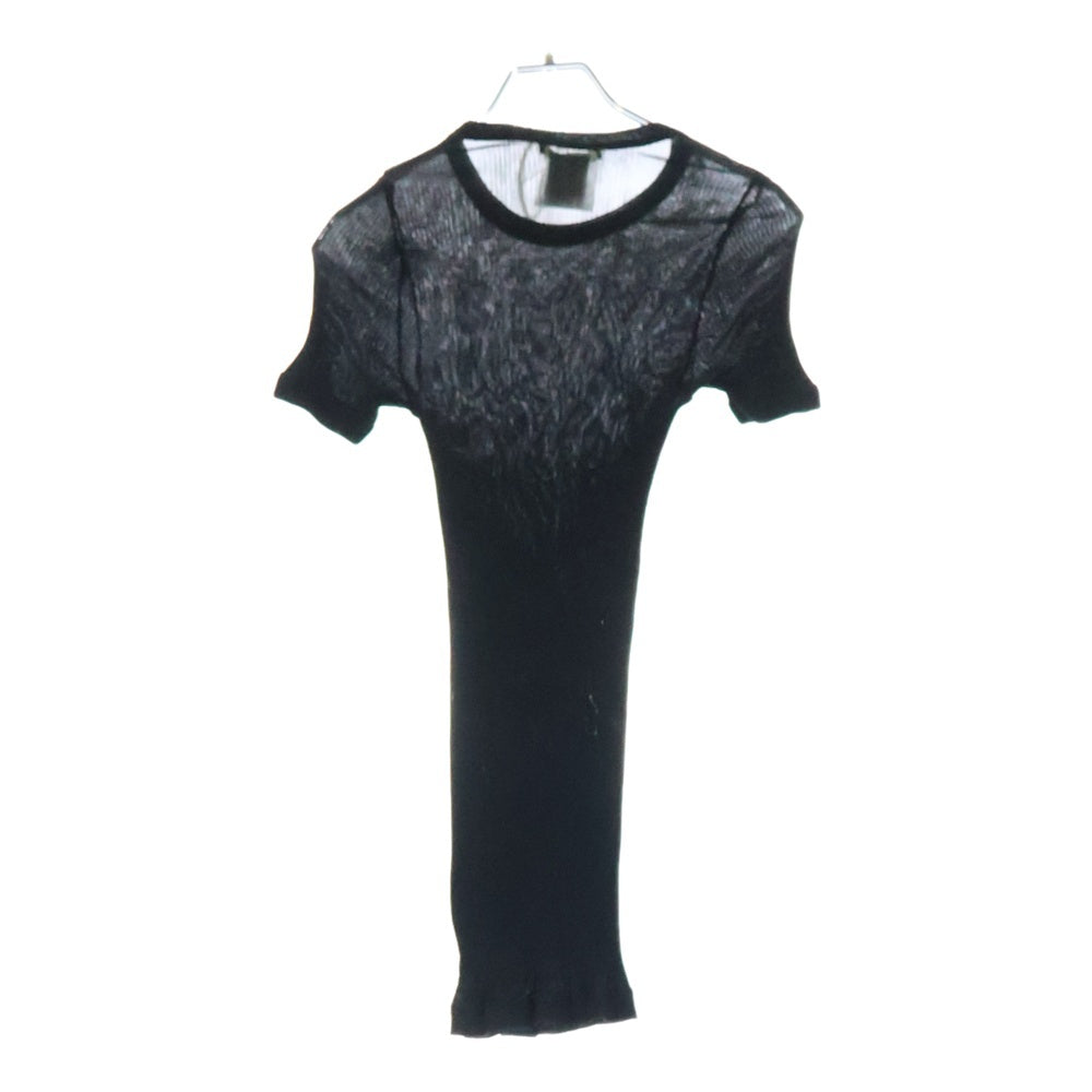 COMME des GARCONS(コムデギャルソン) 95SS スリムフィット プリーツ加工 半袖Tシャツ ブラック GT-100110 AD1994 レディース