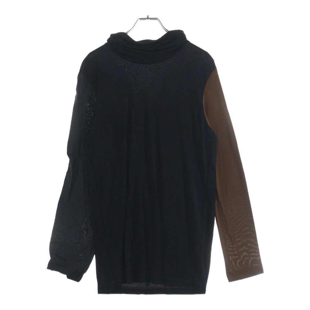 robe de chambre COMME des GARCONS(ローブドシャンブル コムデギャルソン) 92AW キュプラ タートルネック 長袖カットソー ブラック/ブラウン レディース RT-050160 AD1992