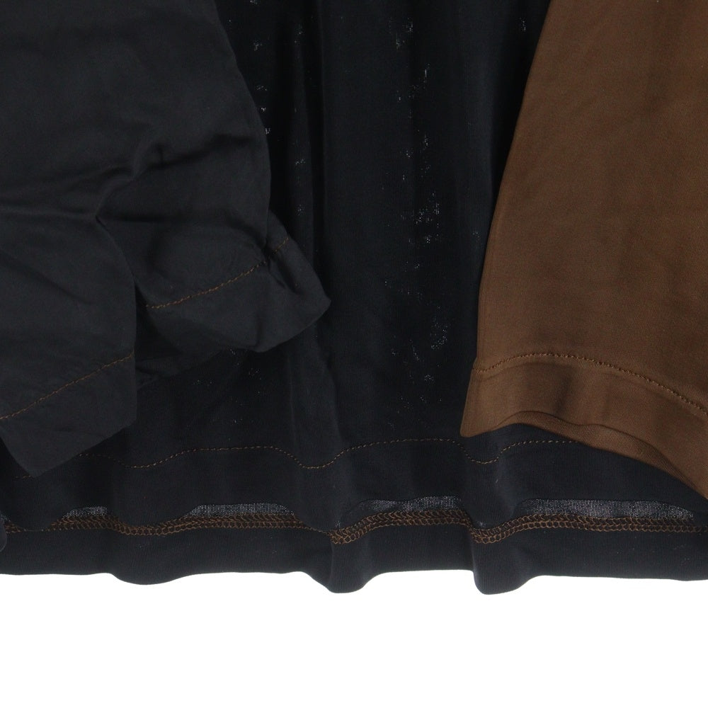 robe de chambre COMME des GARCONS(ローブドシャンブル コムデギャルソン) 92AW キュプラ タートルネック 長袖カットソー ブラック/ブラウン レディース RT-050160 AD1992