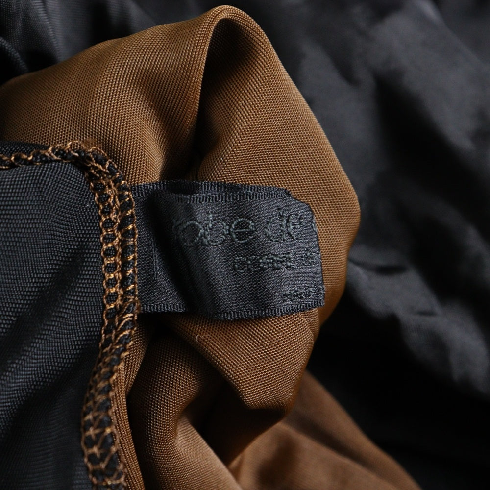 robe de chambre COMME des GARCONS(ローブドシャンブル コムデギャルソン) 92AW キュプラ タートルネック 長袖カットソー ブラック/ブラウン レディース RT-050160 AD1992