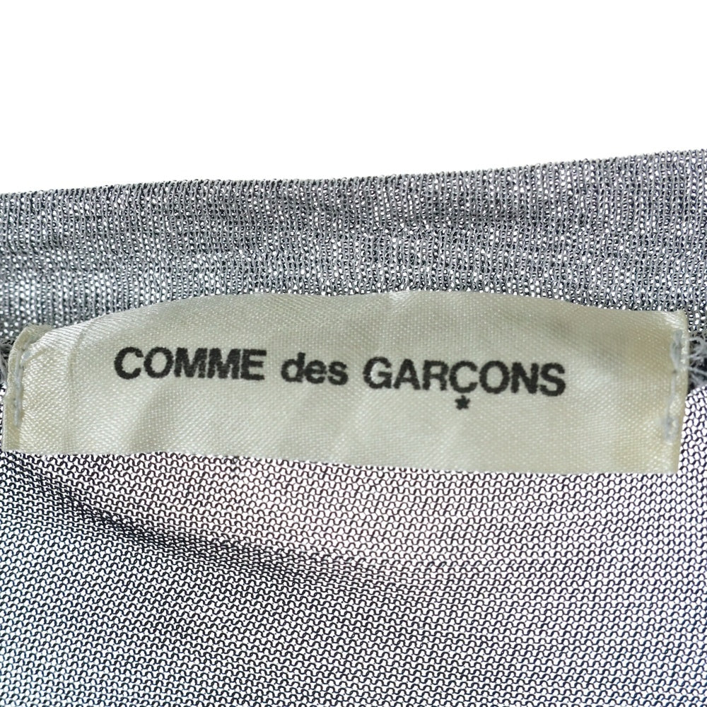 COMME des GARCONS(コムデギャルソン) 91AW シースルー クルーネック 長袖カットソー Tシャツ グレー レディース GT-050220 AD1991