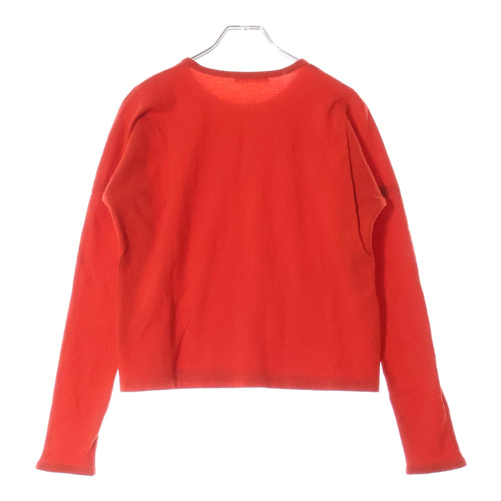 COMME des GARCONS(コムデギャルソン) 88AW ウール クルーネック 長袖カットソー Tシャツ レッド レディース GT-050060 AD1988