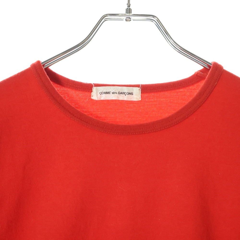 COMME des GARCONS(コムデギャルソン) 88AW ウール クルーネック 長袖カットソー Tシャツ レッド レディース GT-050060 AD1988