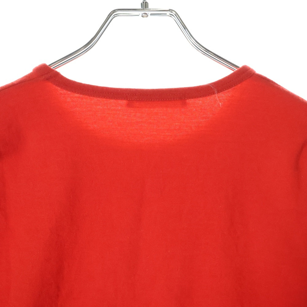 COMME des GARCONS(コムデギャルソン) 88AW ウール クルーネック 長袖カットソー Tシャツ レッド レディース GT-050060 AD1988