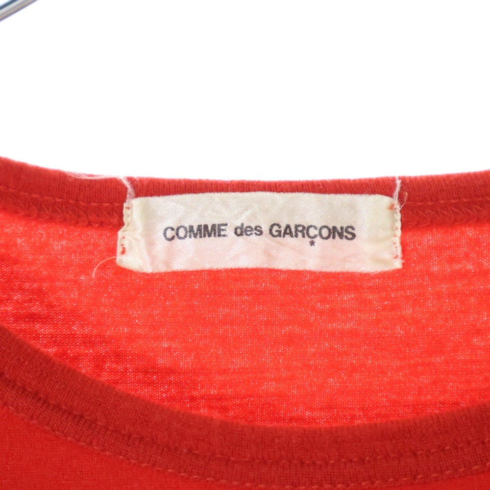 COMME des GARCONS(コムデギャルソン) 88AW ウール クルーネック 長袖カットソー Tシャツ レッド レディース GT-050060 AD1988