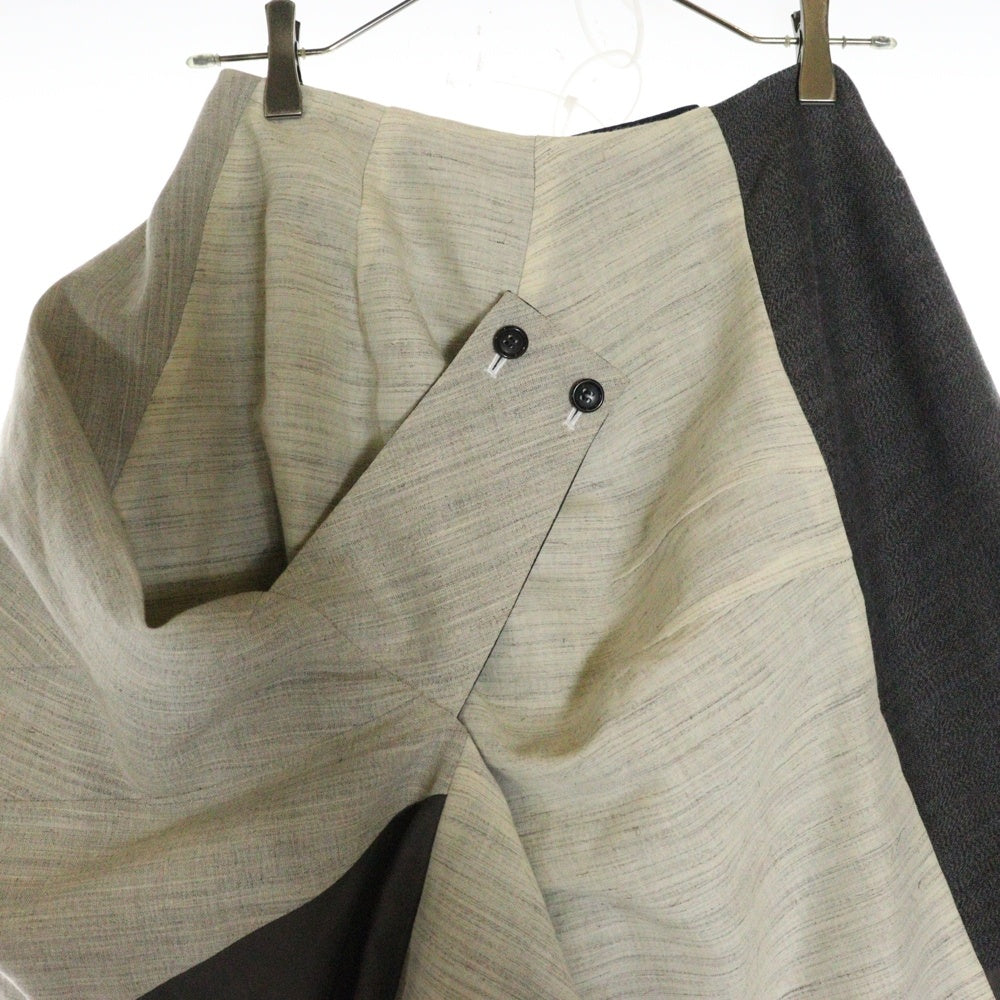 COMME des GARCONS(コムデギャルソン) 98AW 変形 切替 サイドフック スカート レディース グレー GS-04019S AD1998